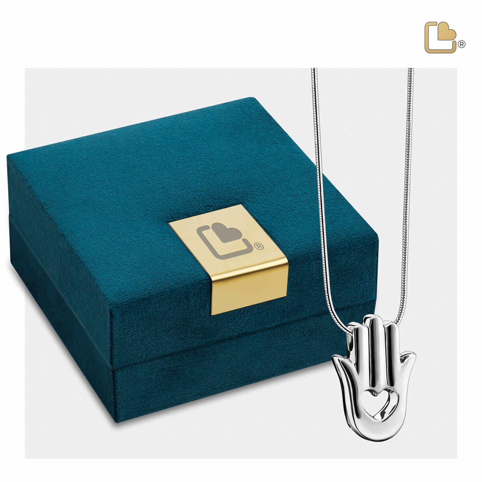 PD1380 HamsaHand Ashes Pendant Pol Silver