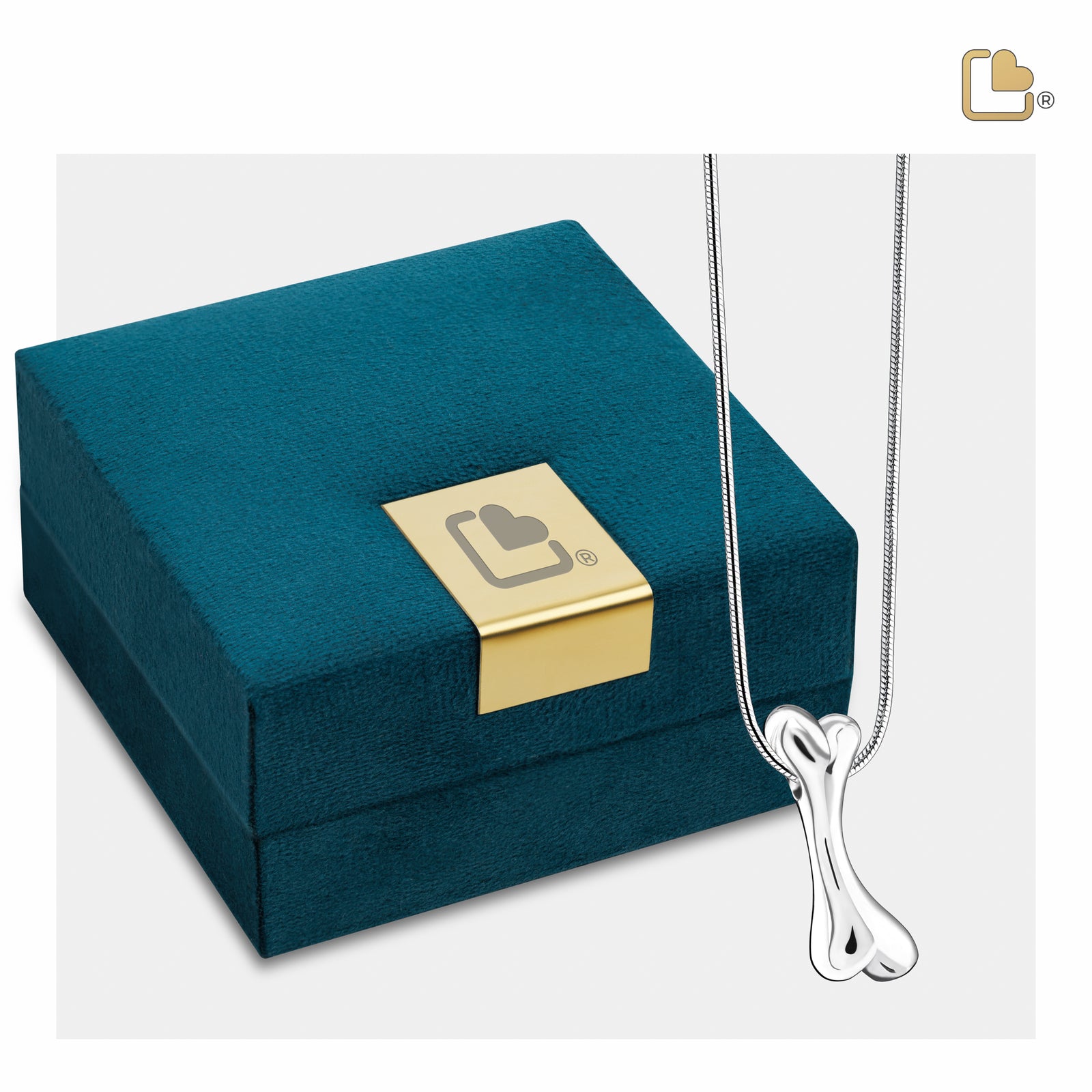 PD1410 DogBone Ashes Pendant Pol Silver