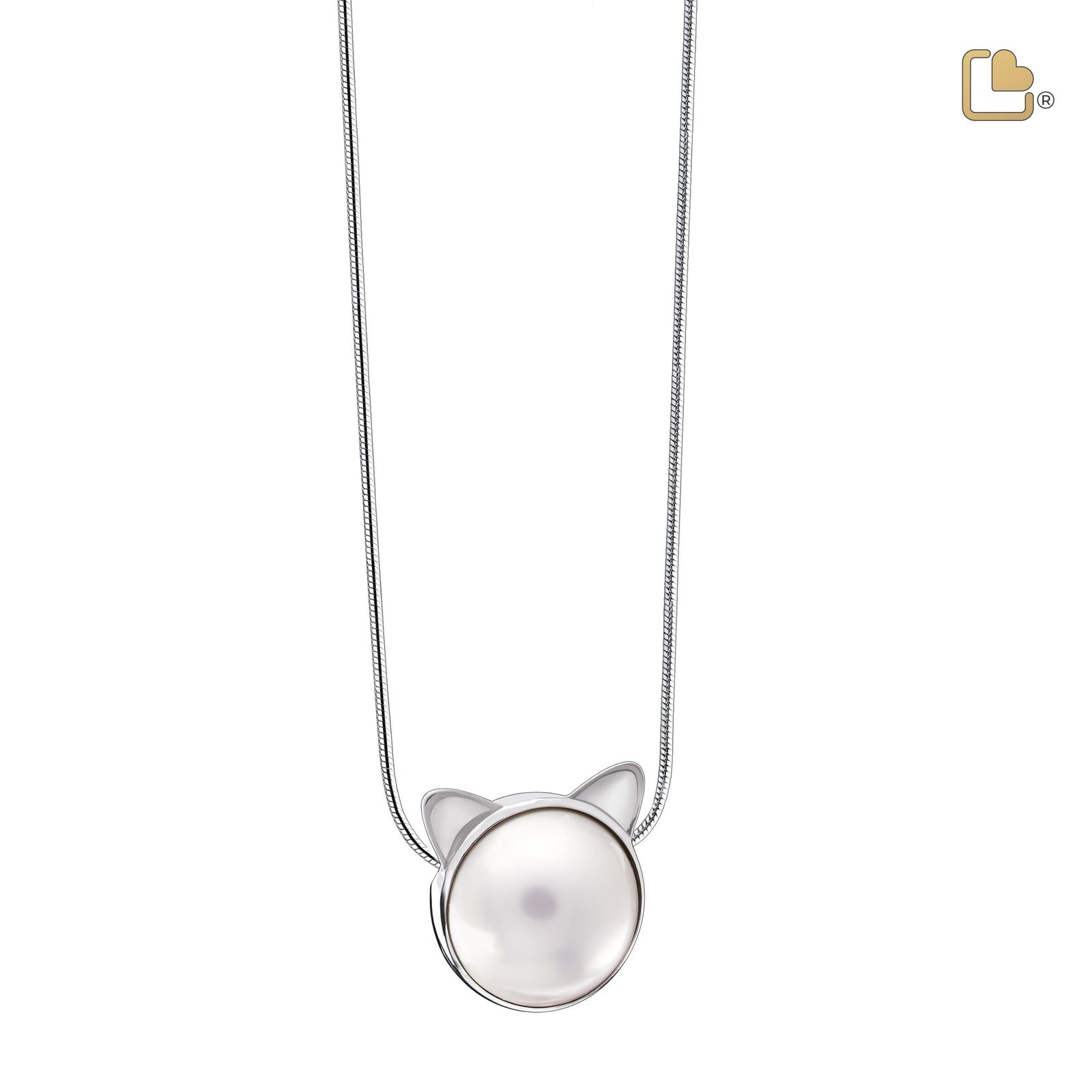 PD1420 CatPearl Ashes Pendant Pol Silver