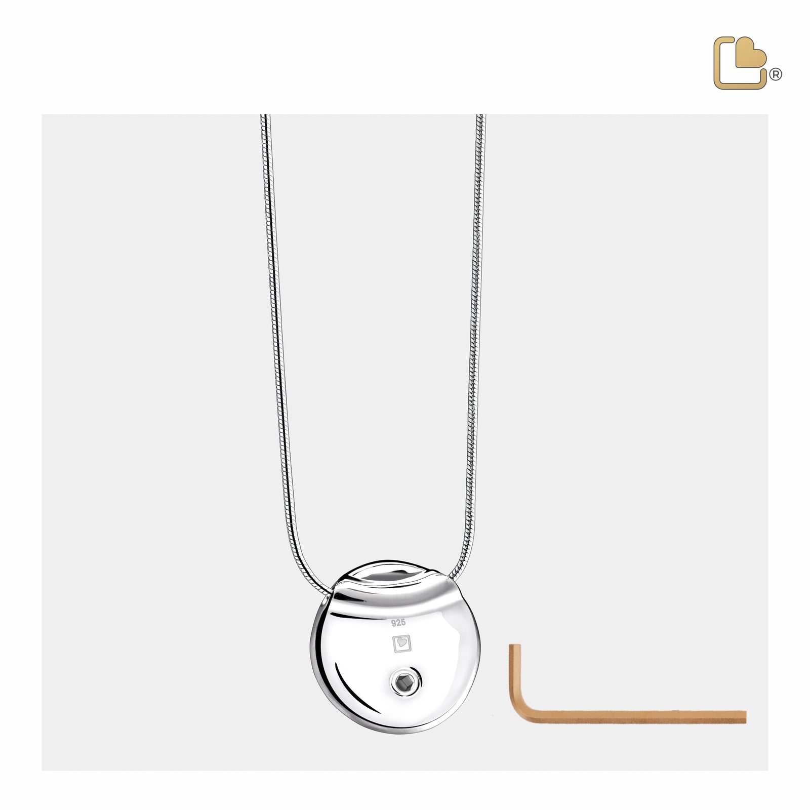 PD1440 Simplicity Ashes Pendant Bru Silver w/Swarovski®