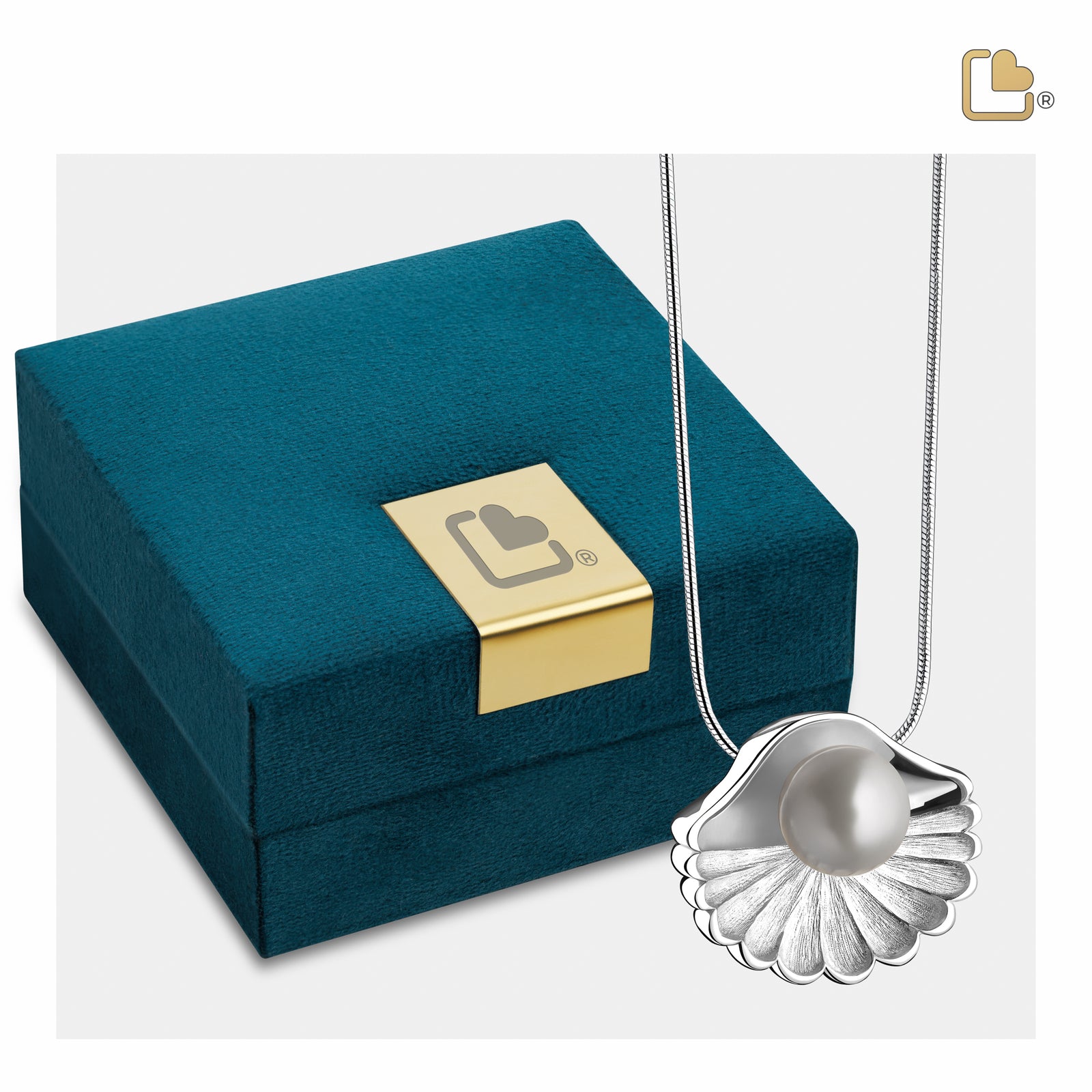 PD1480 SeaShell Pearl Ashes Pendant Pol & Bru Silver