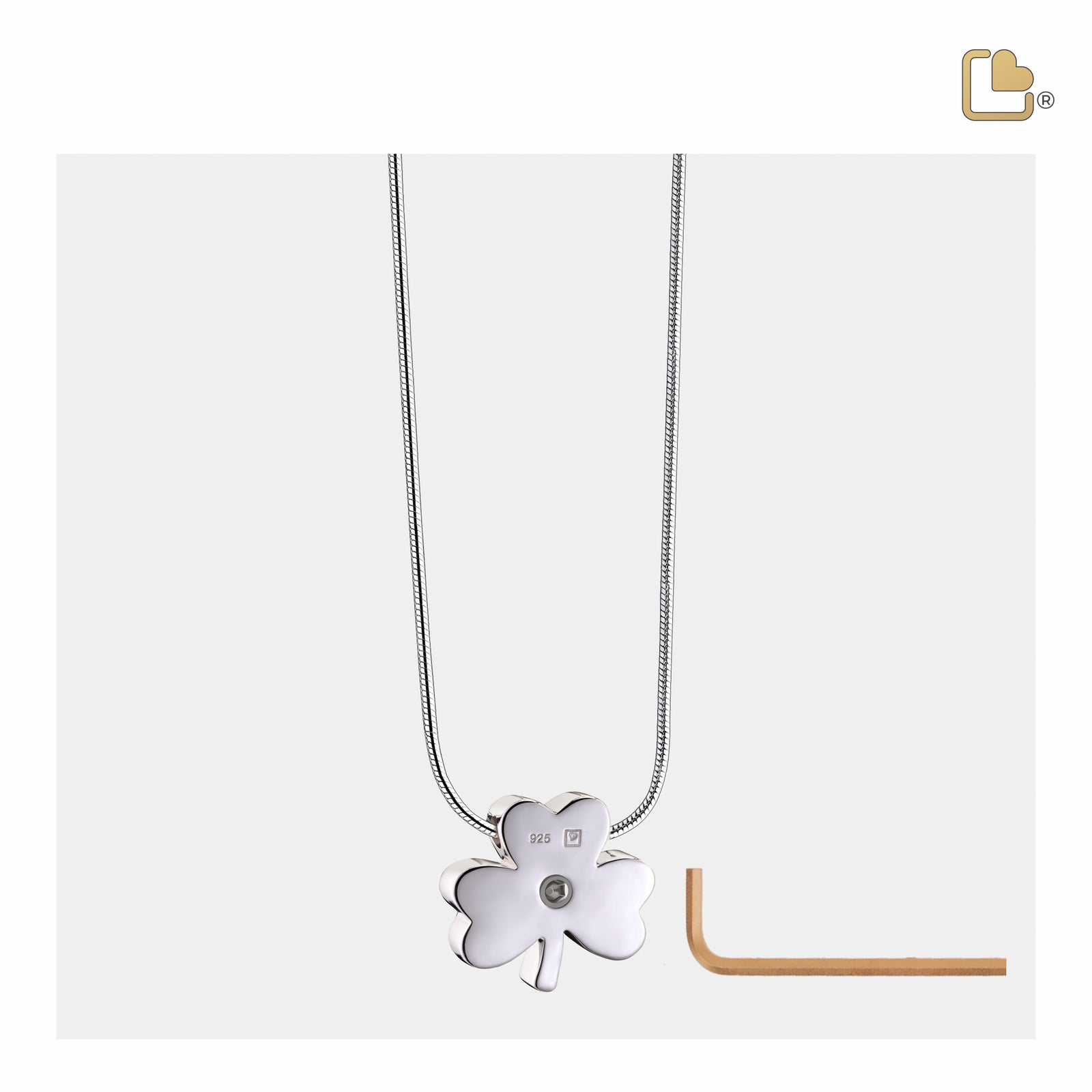 PD1491 CelticShamrock Ashes Pendant Pol & Bru Silver