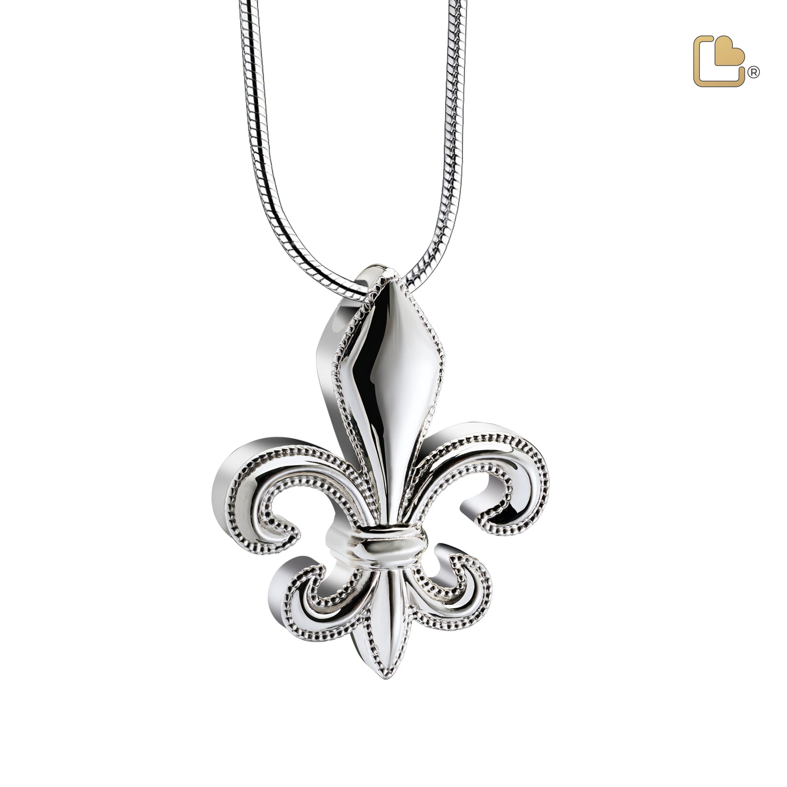 PD1500 Fleur-de-lis Ashes Pendant Pol Silver