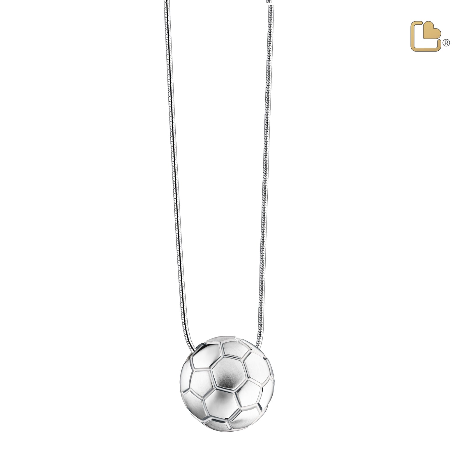 PD1511 FootBall Ashes Pendant Pol & Bru Silver