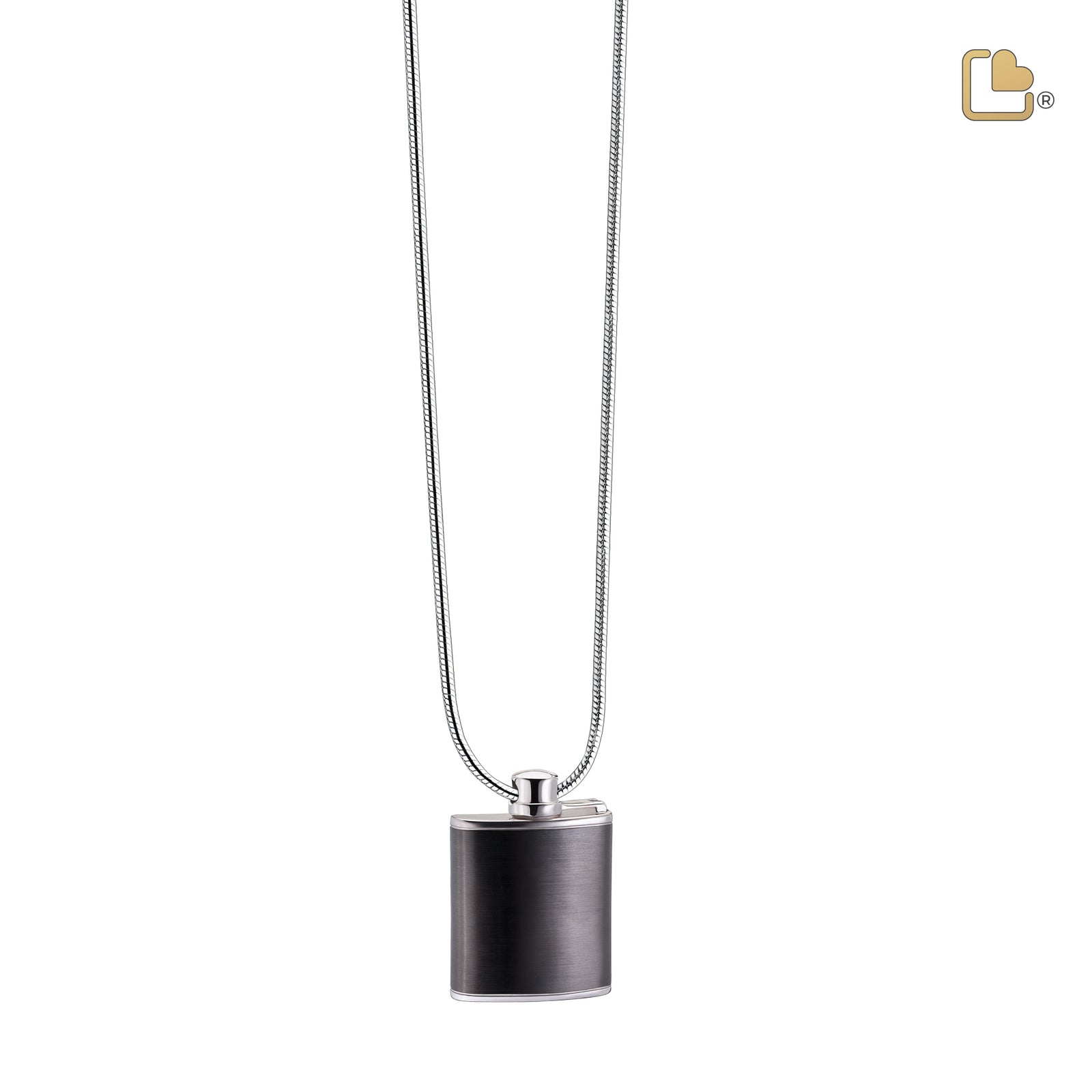 PD1513 Flask Ashes Pendant Pol & Bru Ruthenium