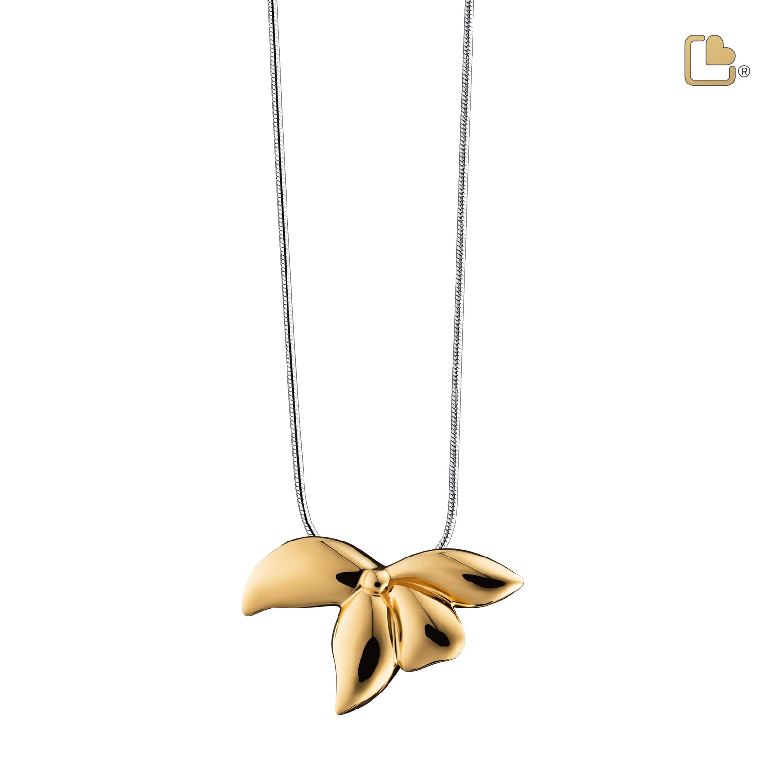 PD1540 Orchid Ashes Pendant Pol Gold Vermeil