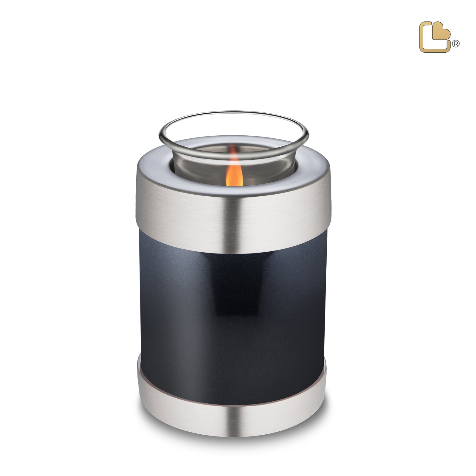 T650 Tealight Urn Midnight & Bru Pewter