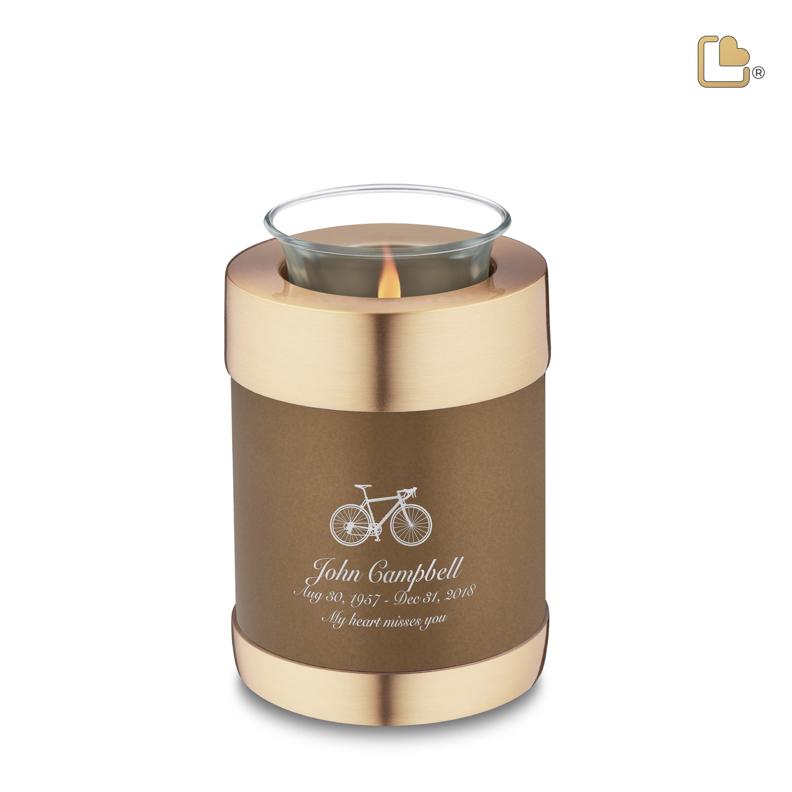 T651 Tealight Urn Bronze & Bru Gold