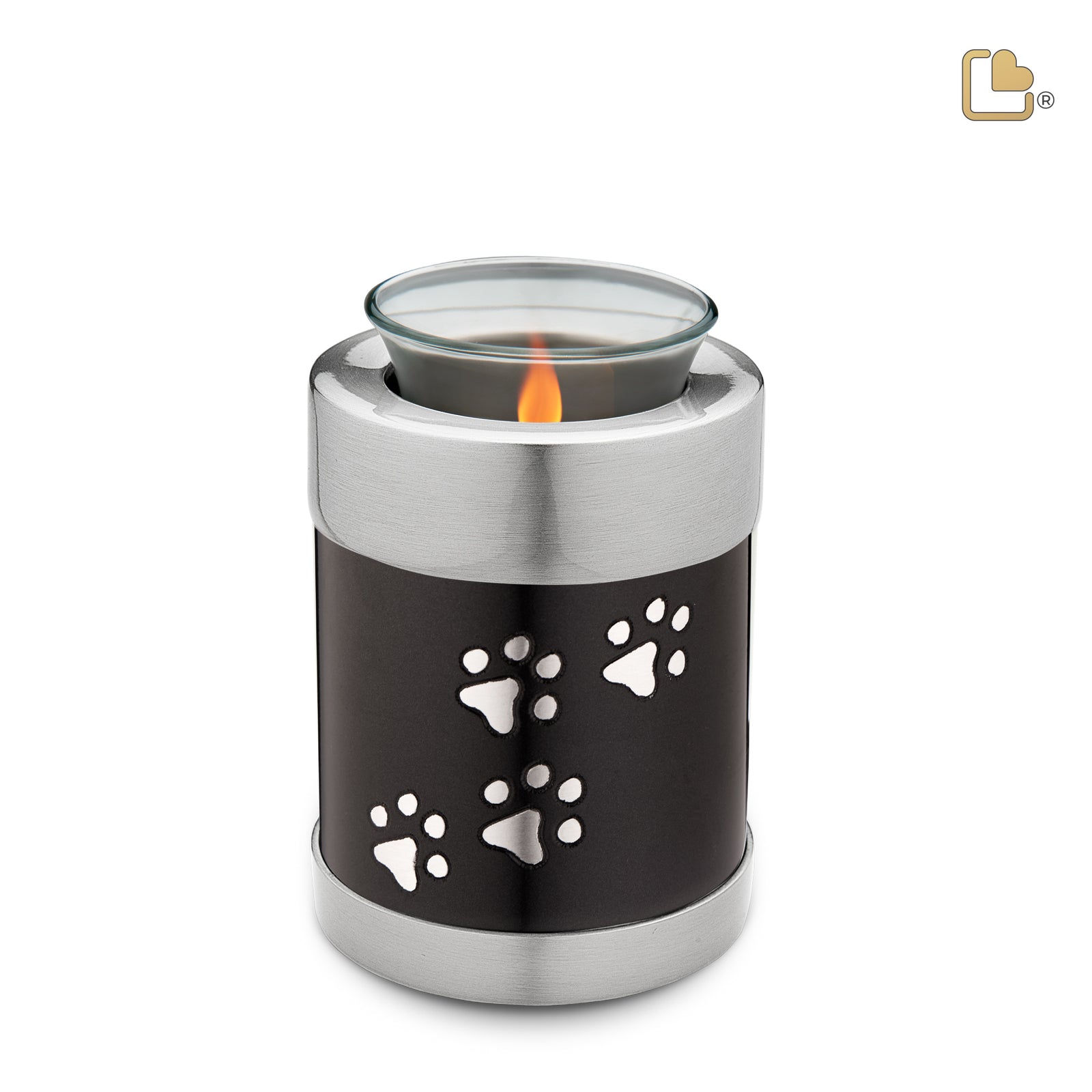 T655 Pet Tealight Urn Midnight & Bru Pewter