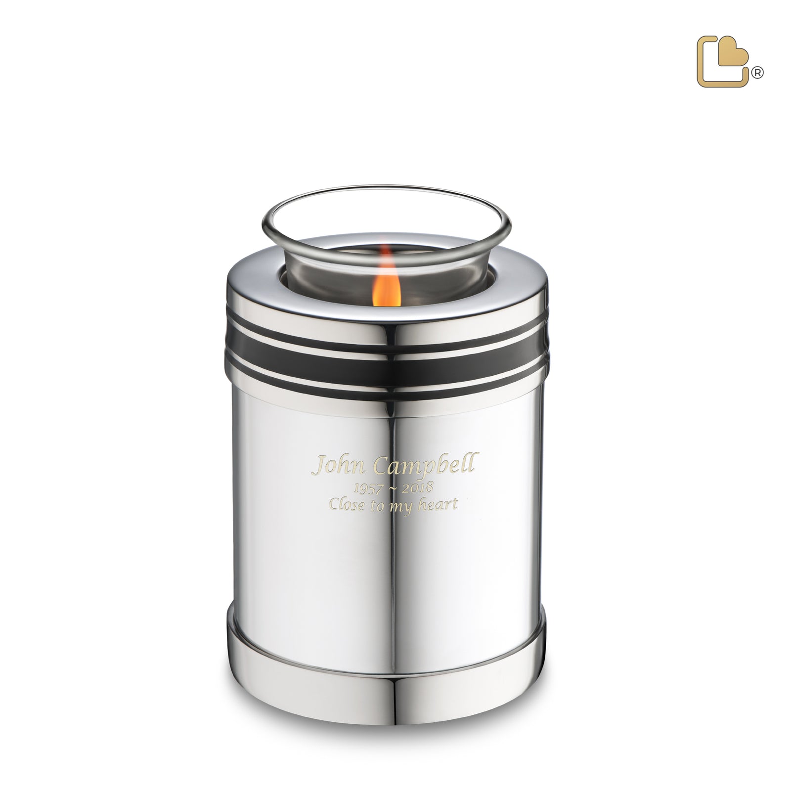 T669 ArtDeco Tealight Urn Pol Silver