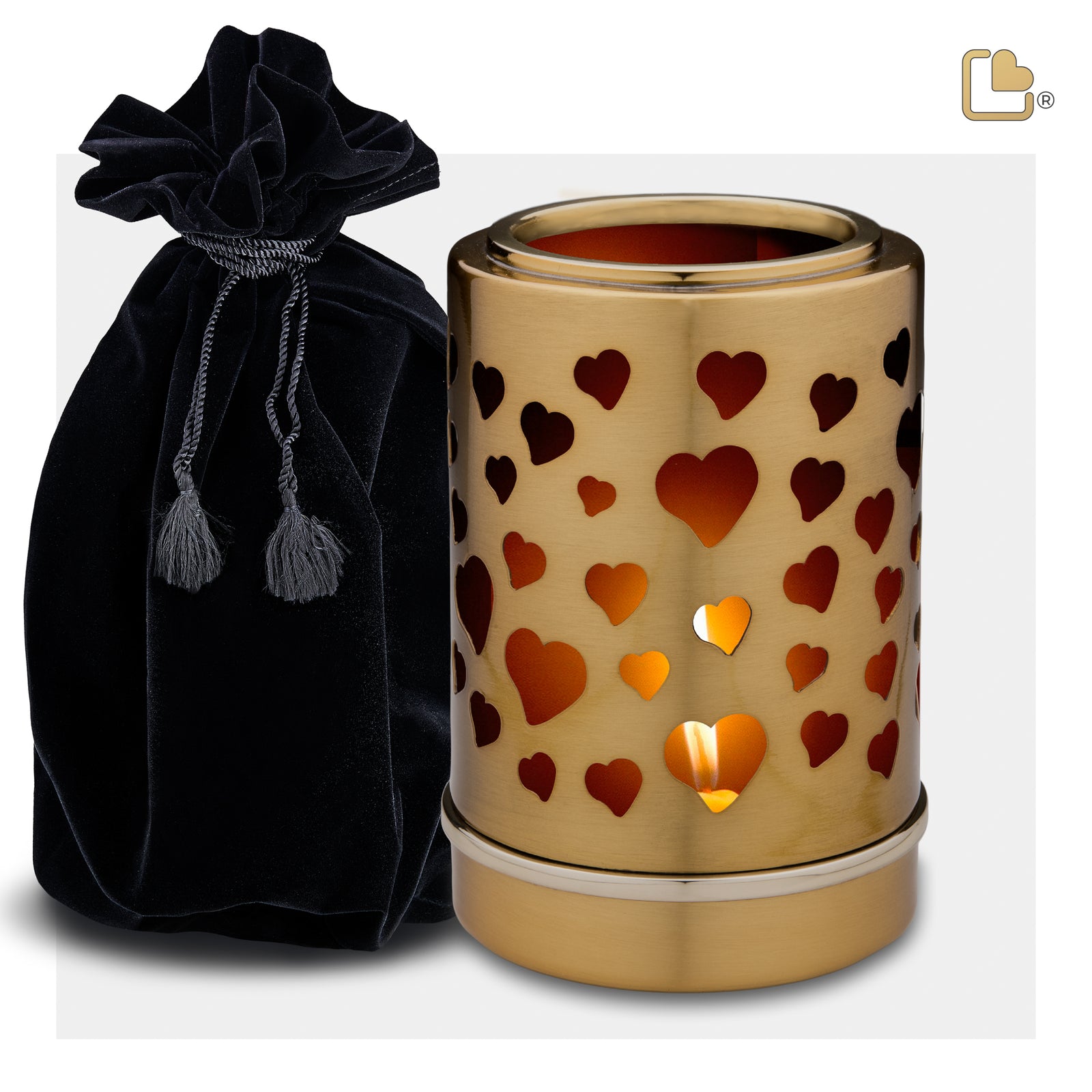 T710 Reflections of Love Tealight Urn Bru Gold