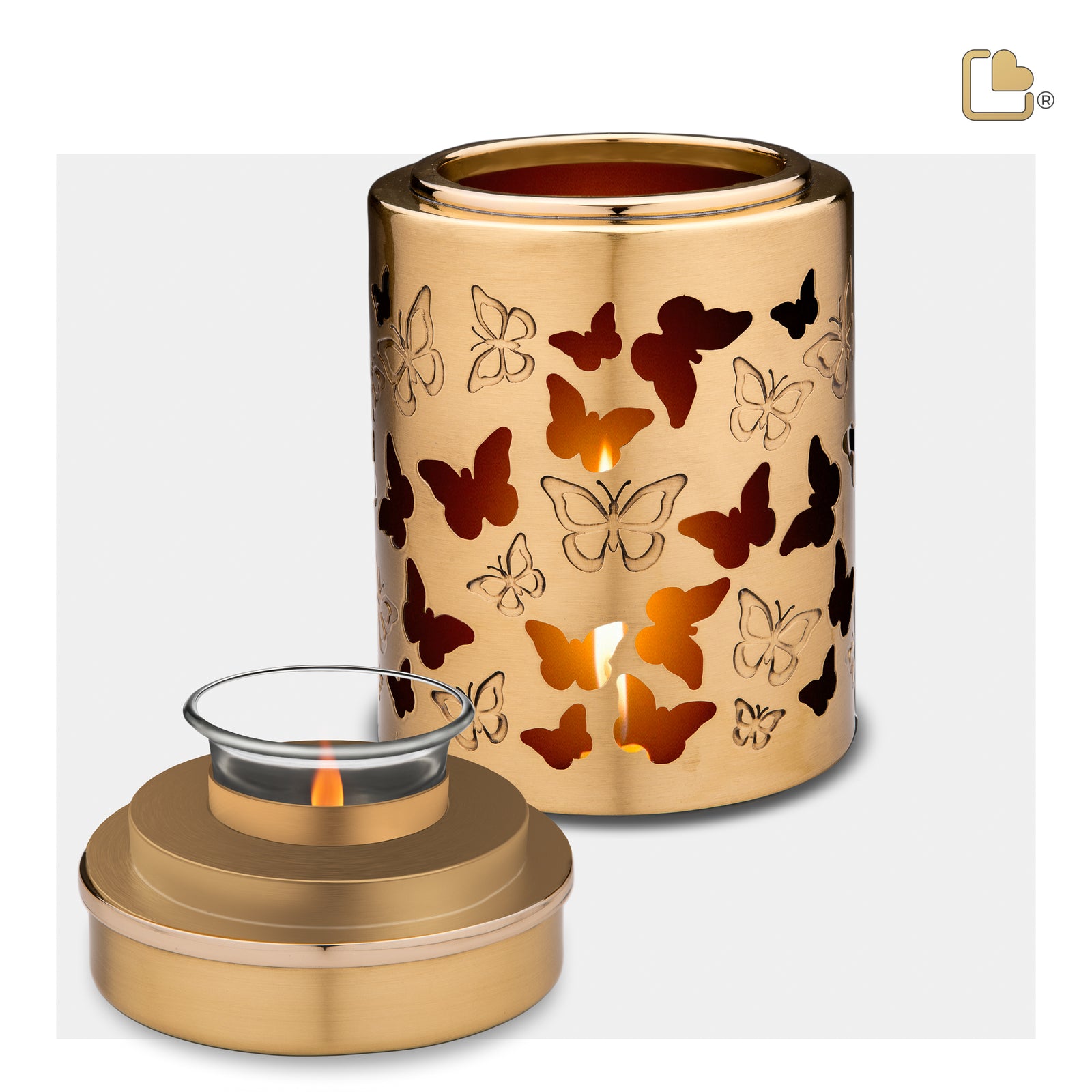 T711 Reflections of Life Tealight Urn Bru Gold