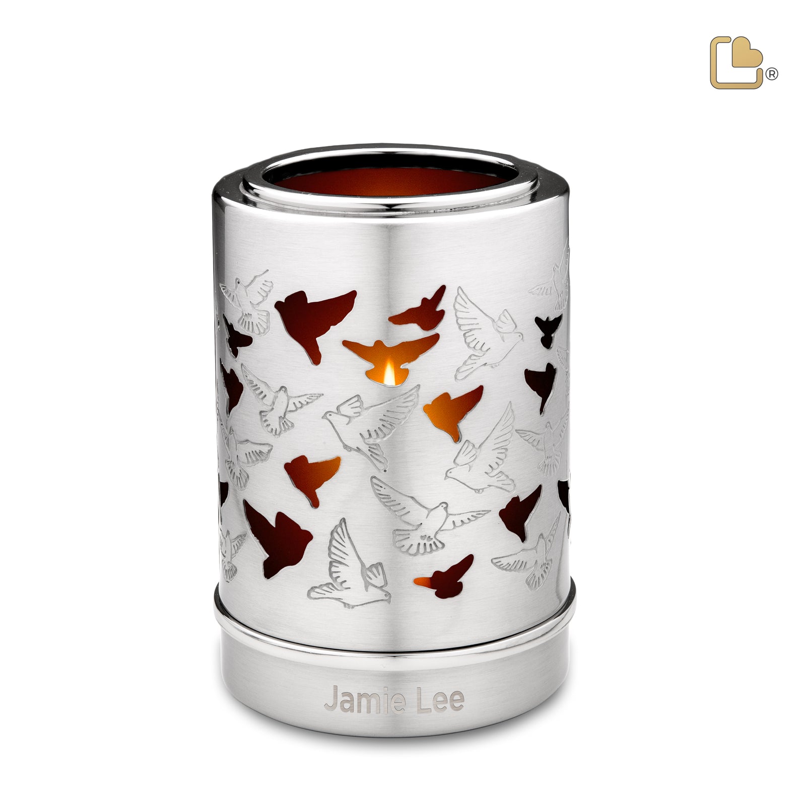 T712 Reflections of Soul Tealight Urn Bru Pewter