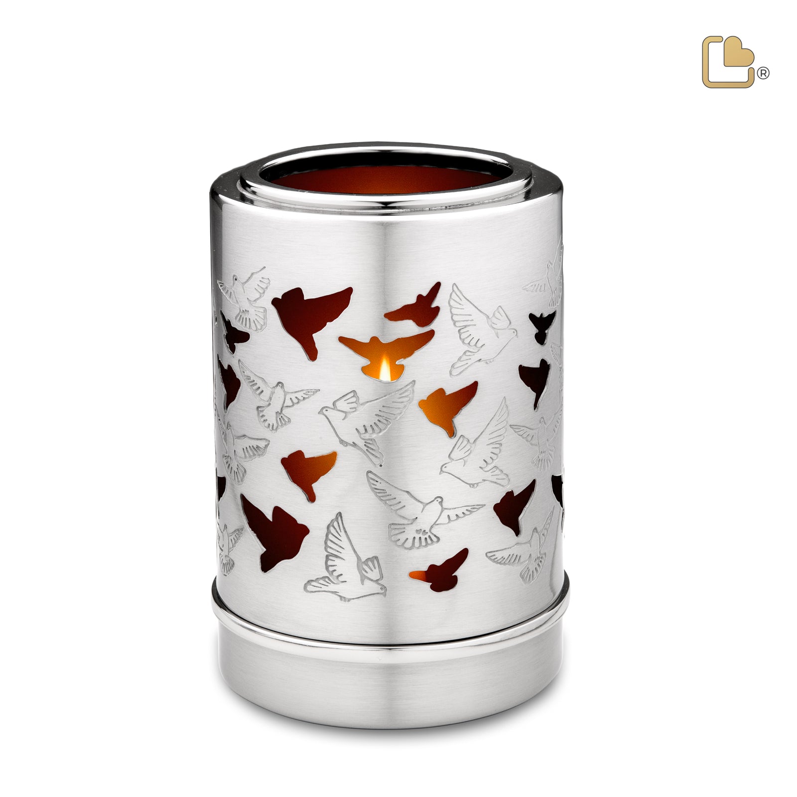 T712 Reflections of Soul Tealight Urn Bru Pewter