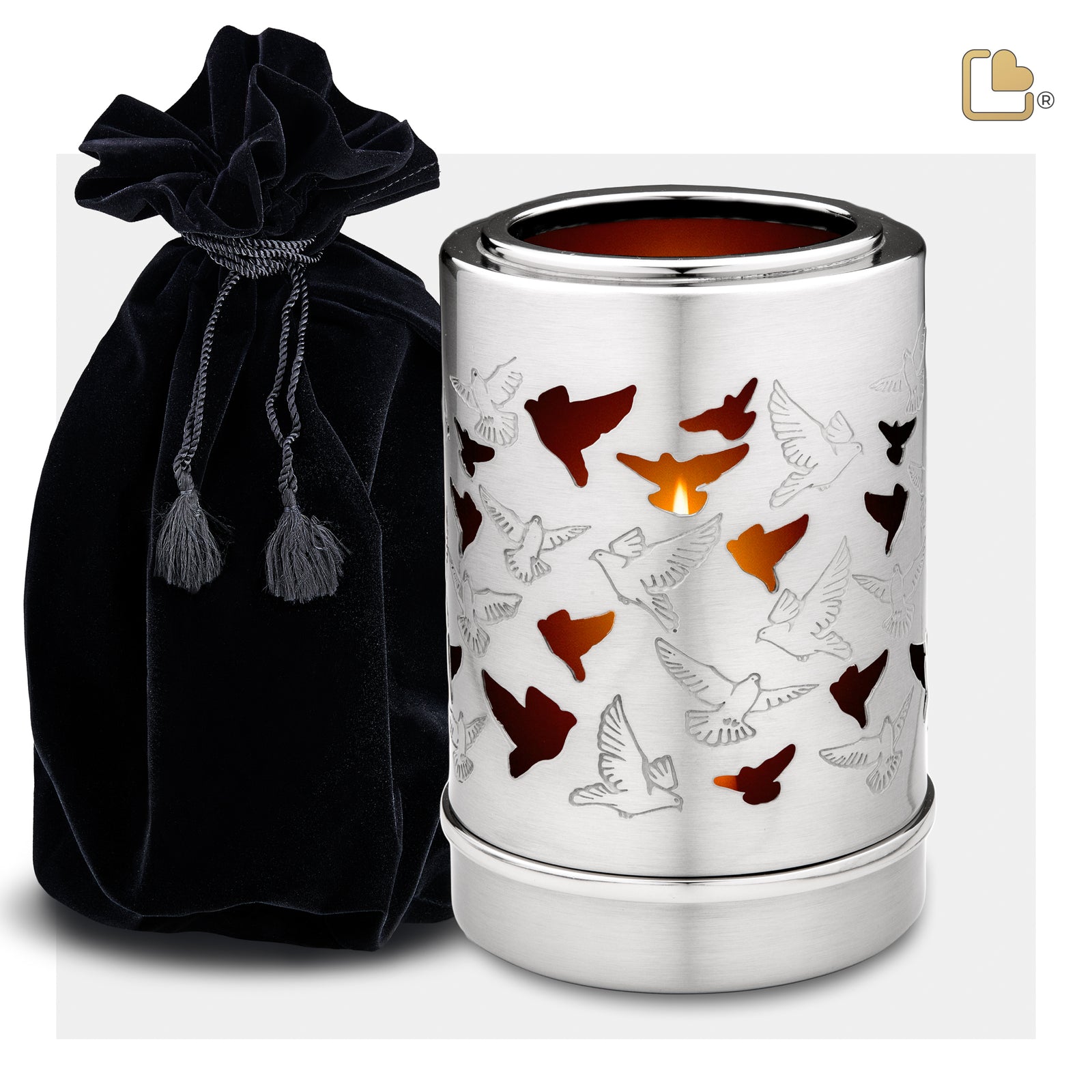T712 Reflections of Soul Tealight Urn Bru Pewter