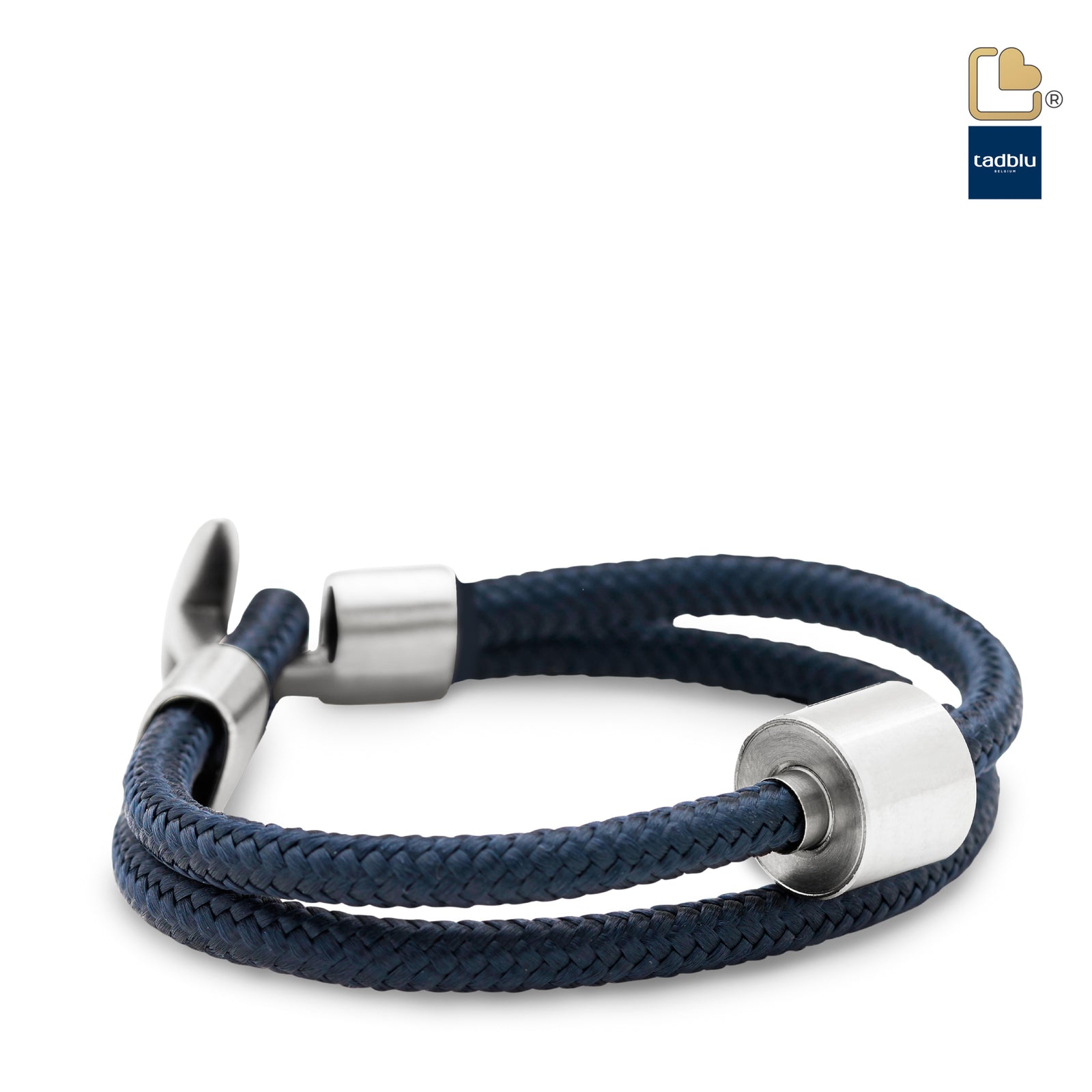 TB-BC12-M Memento Bracelet (M) Cord Brushed Ashes Bead Navy Blue