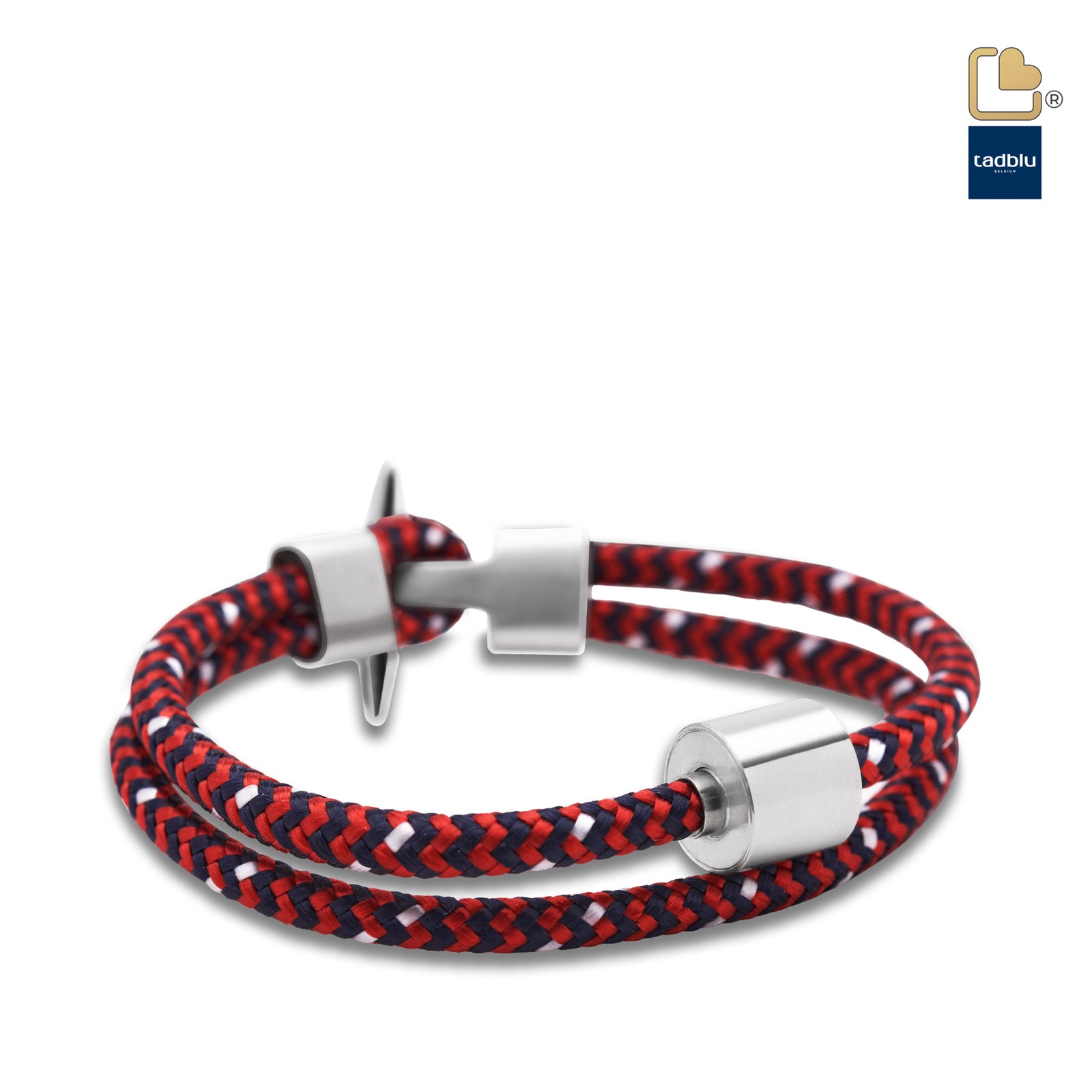TB-BC9-L Memento Bracelet (L) Cord Brushed Ashes Bead Red-Black
