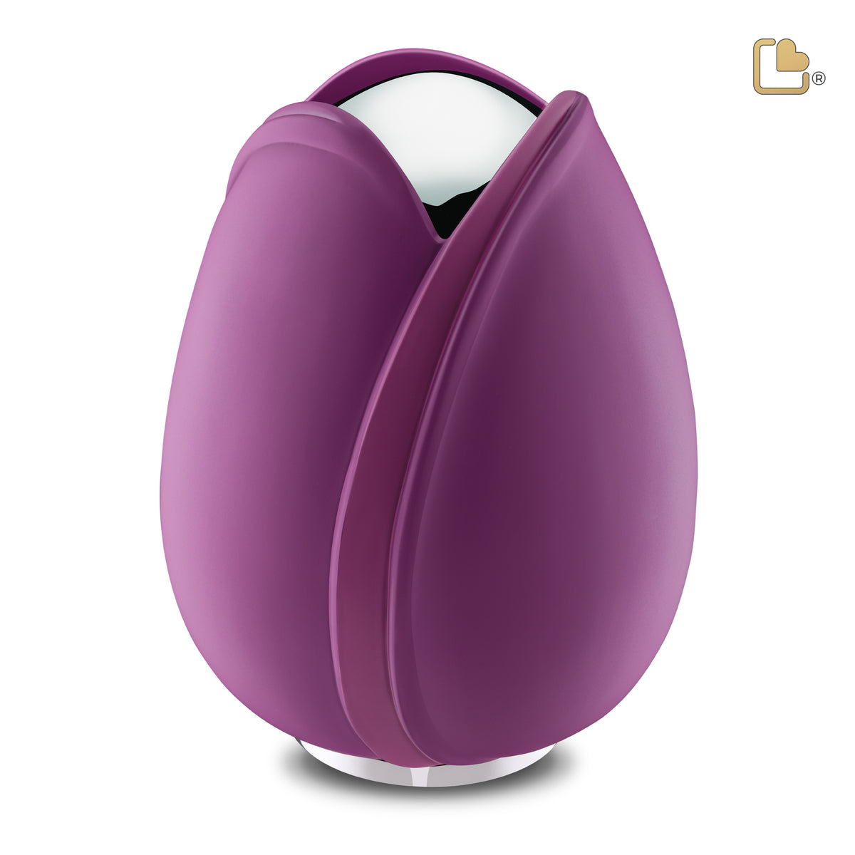 A1054   Tulip Standard Adult Urn Purple &amp; Pol Silver