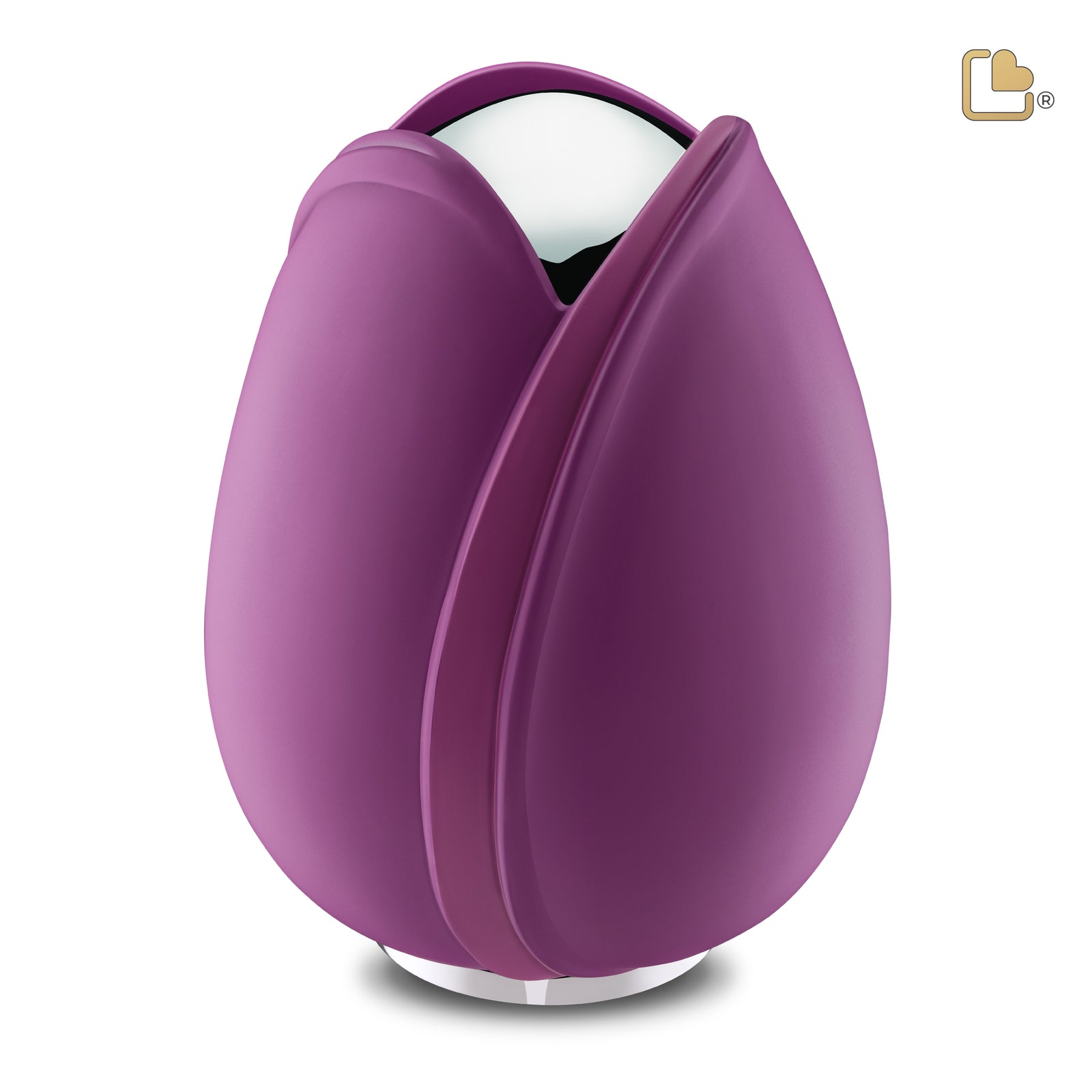 A1054   Tulip Standard Adult Urn Purple & Pol Silver
