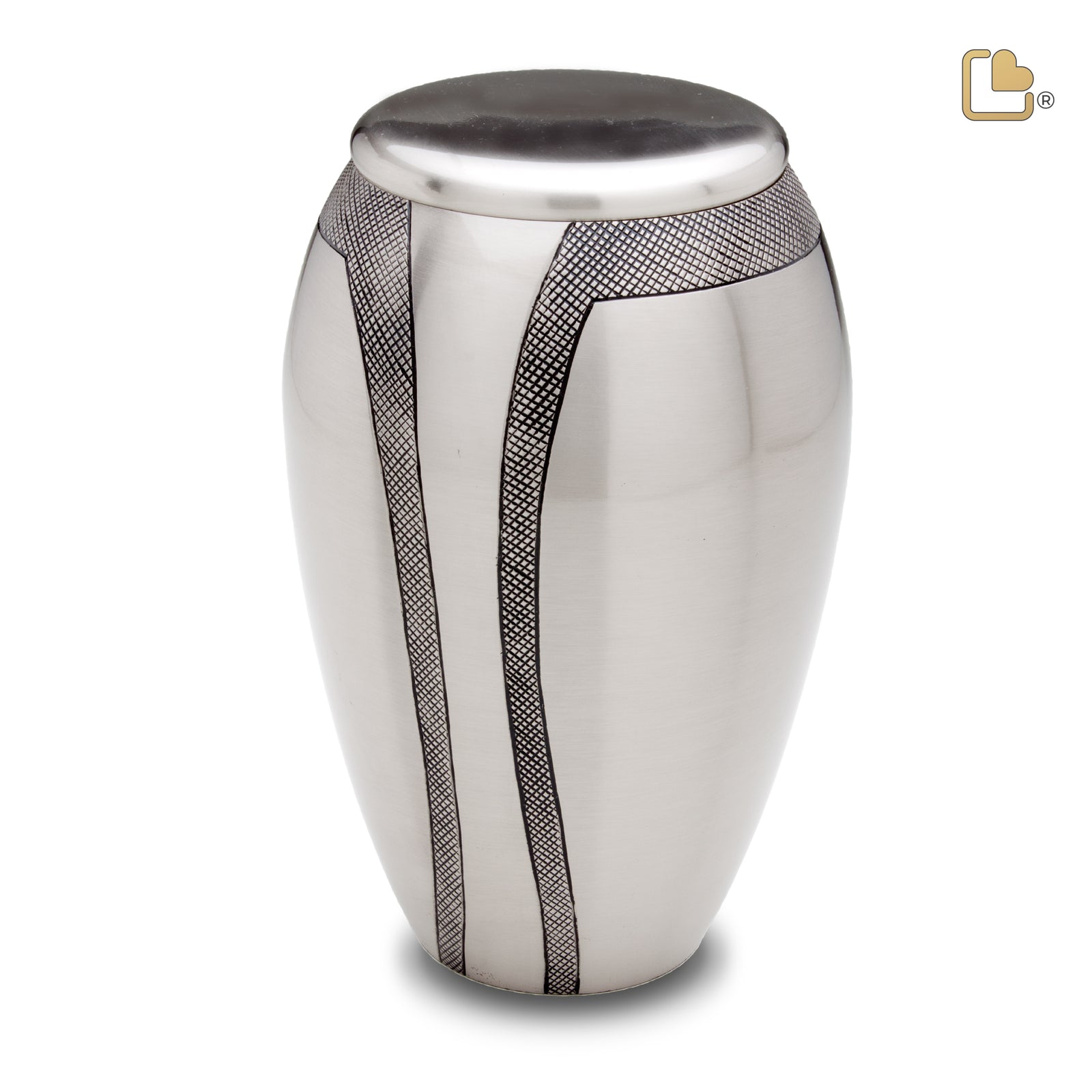 A505   Majestic Stripes Standard Adult Urn Bru Pewter