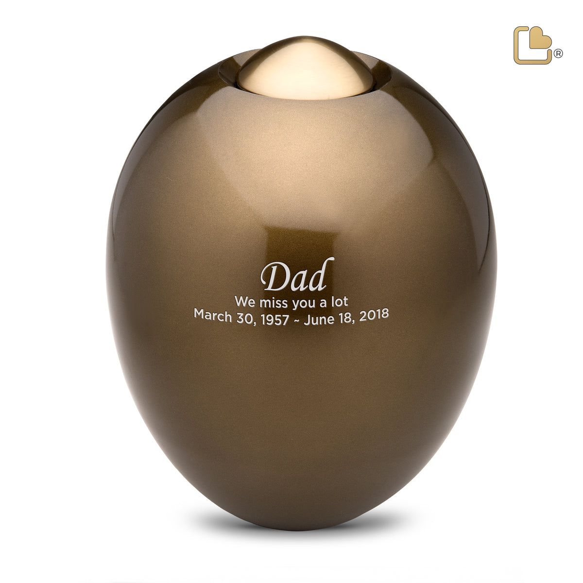 A511   Adore Standard Adult Urn Bronze &amp; Bru Gold