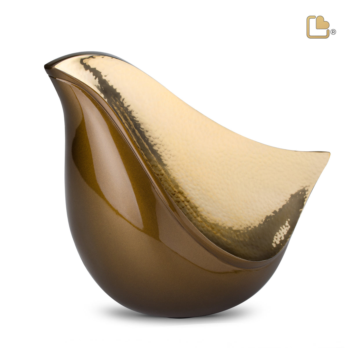 A551   LoveBird Standard Adult Urn Bronze &amp; Hmd Gold