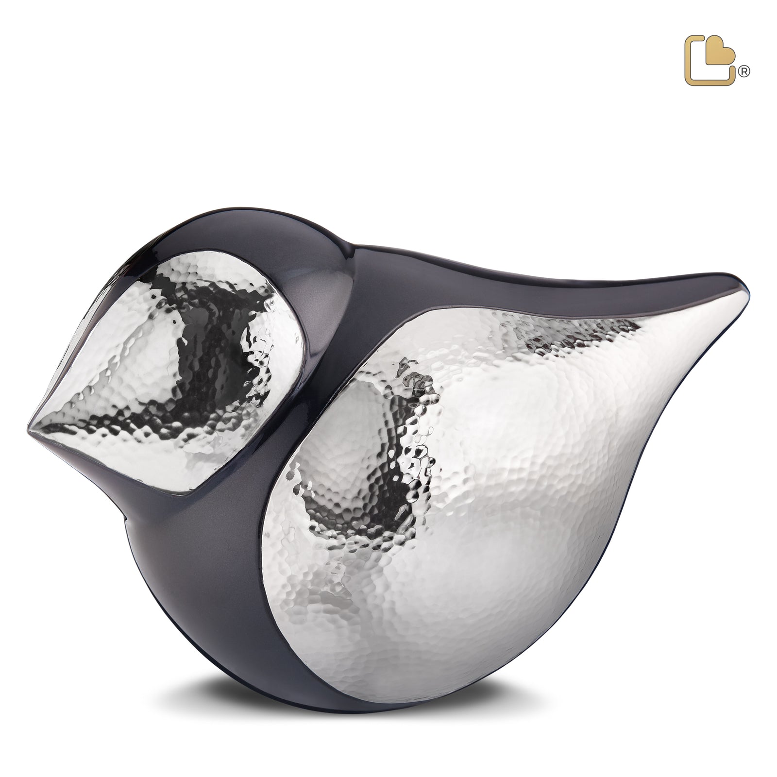 A561   SoulBird Female Standard Adult Urn Midnight & Hmd Silver
