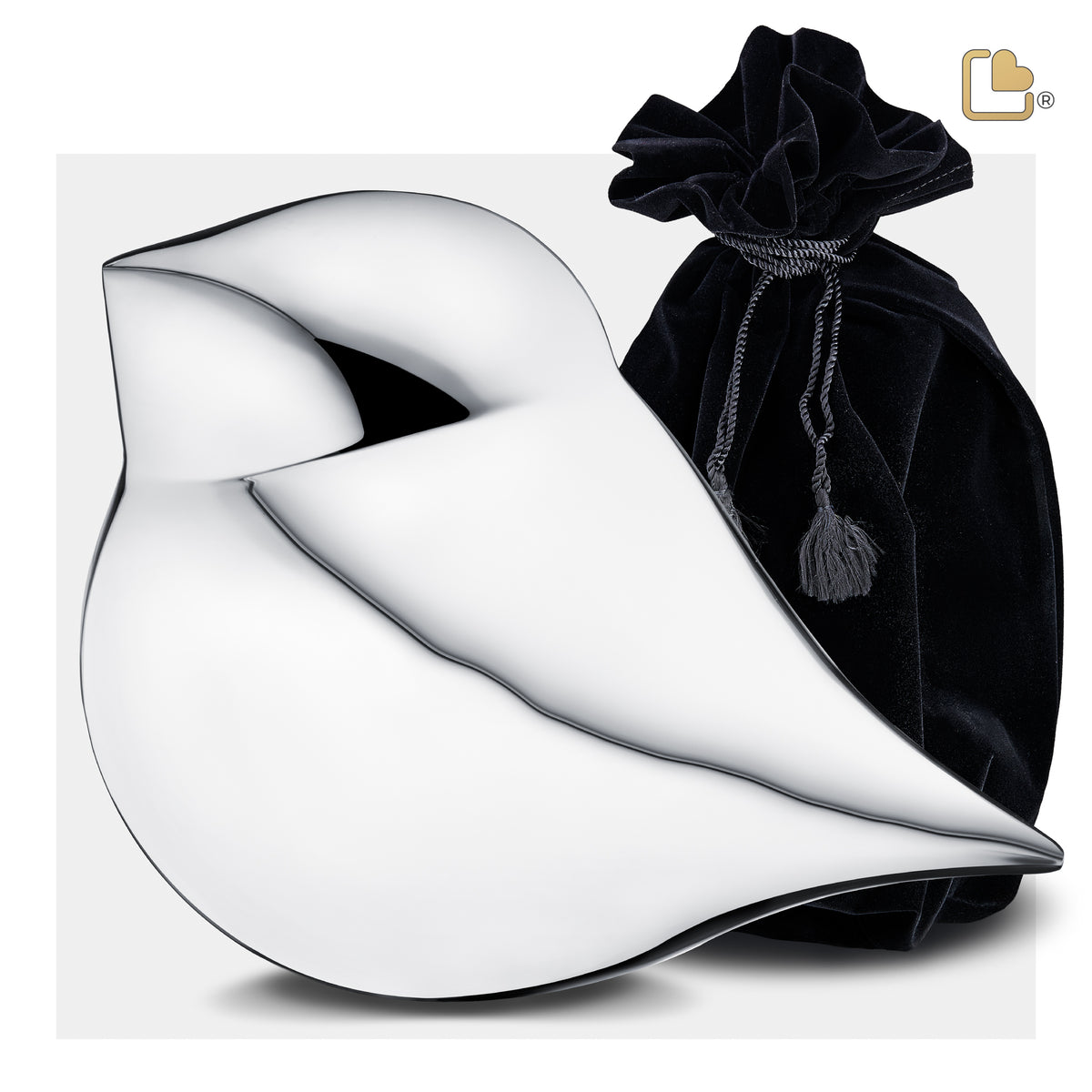 A562   SoulBird Male Standard Adult Urn Pol Silver