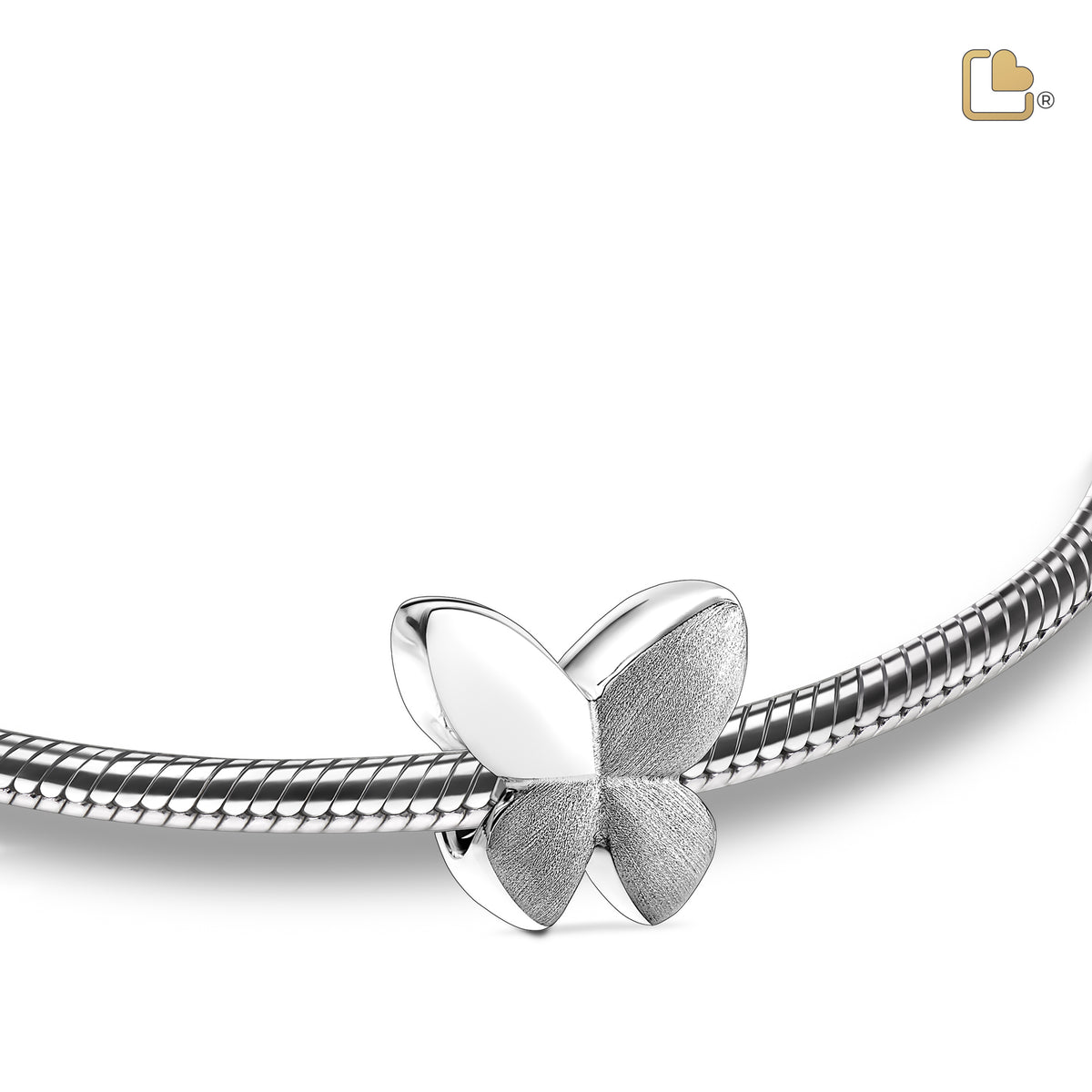 BD2020   Butterfly Ashes Bead Pol &amp; Bru Silver
