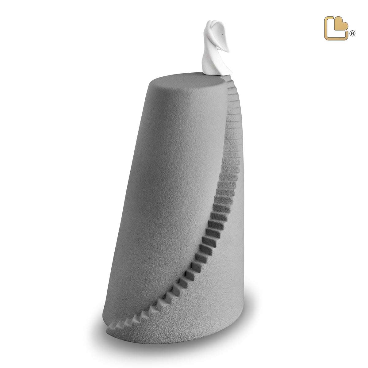 CA120   Stairway to Heaven Standard Adult Urn Silver Grey &amp; White