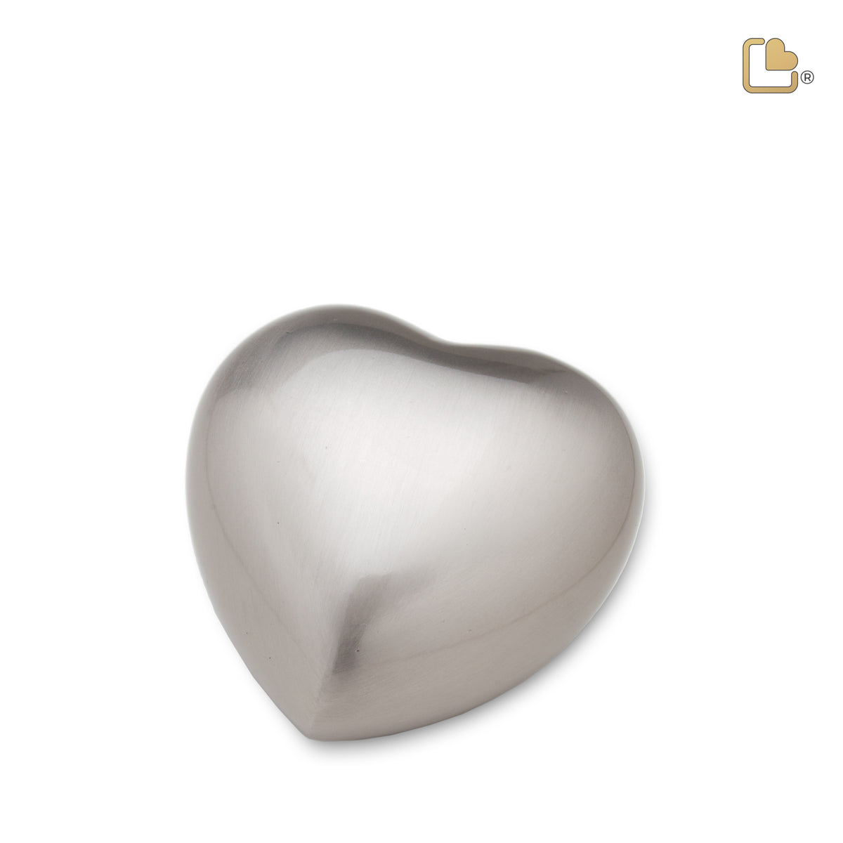H674   Heart Keepsake Urn Bru Pewter