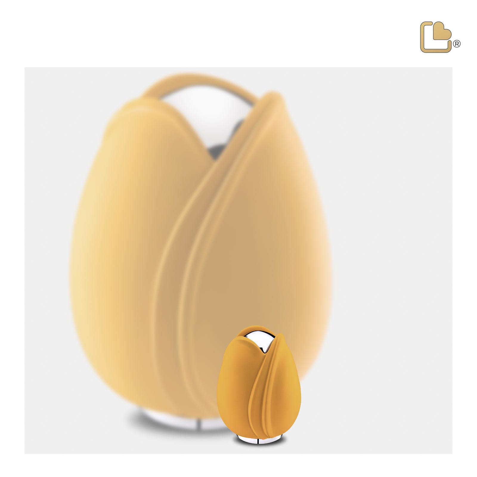 K1050   Tulip Keepsake Urn Yellow & Pol Silver
