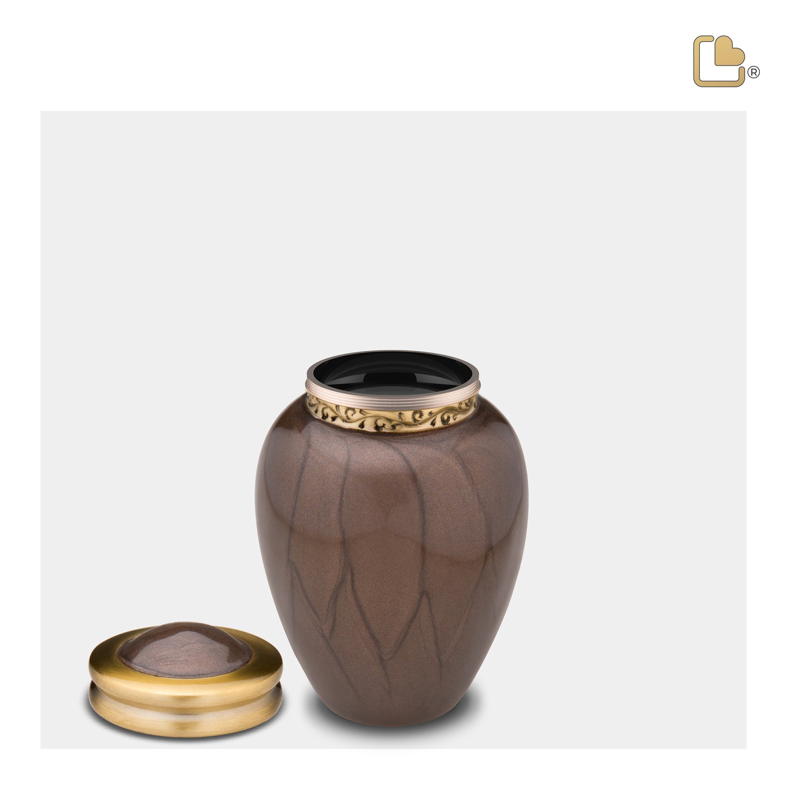K291   Blessing Keepsake Urn Pearl Bronze & Bru Gold