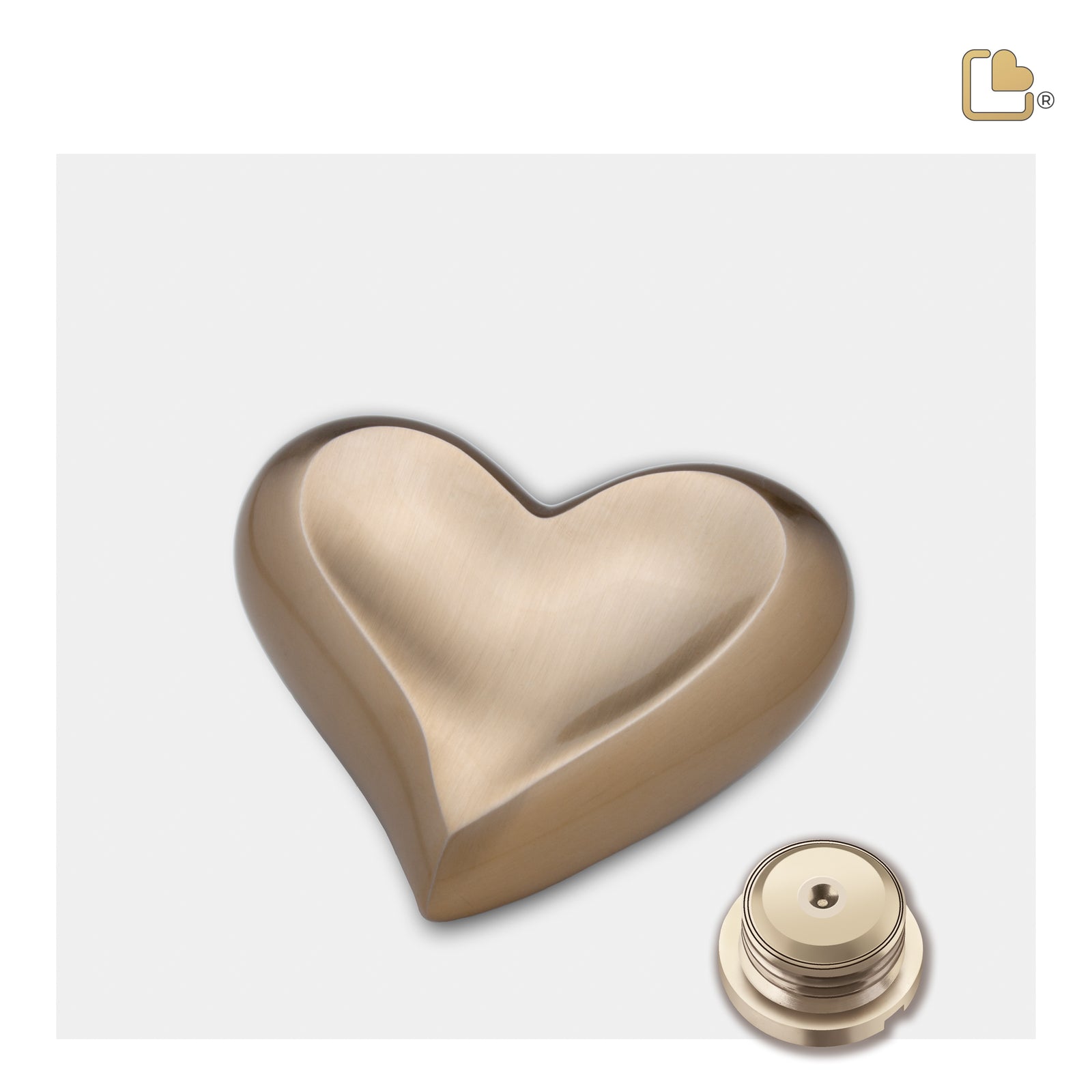 K616   Heart Keepsake Urn Bru Gold