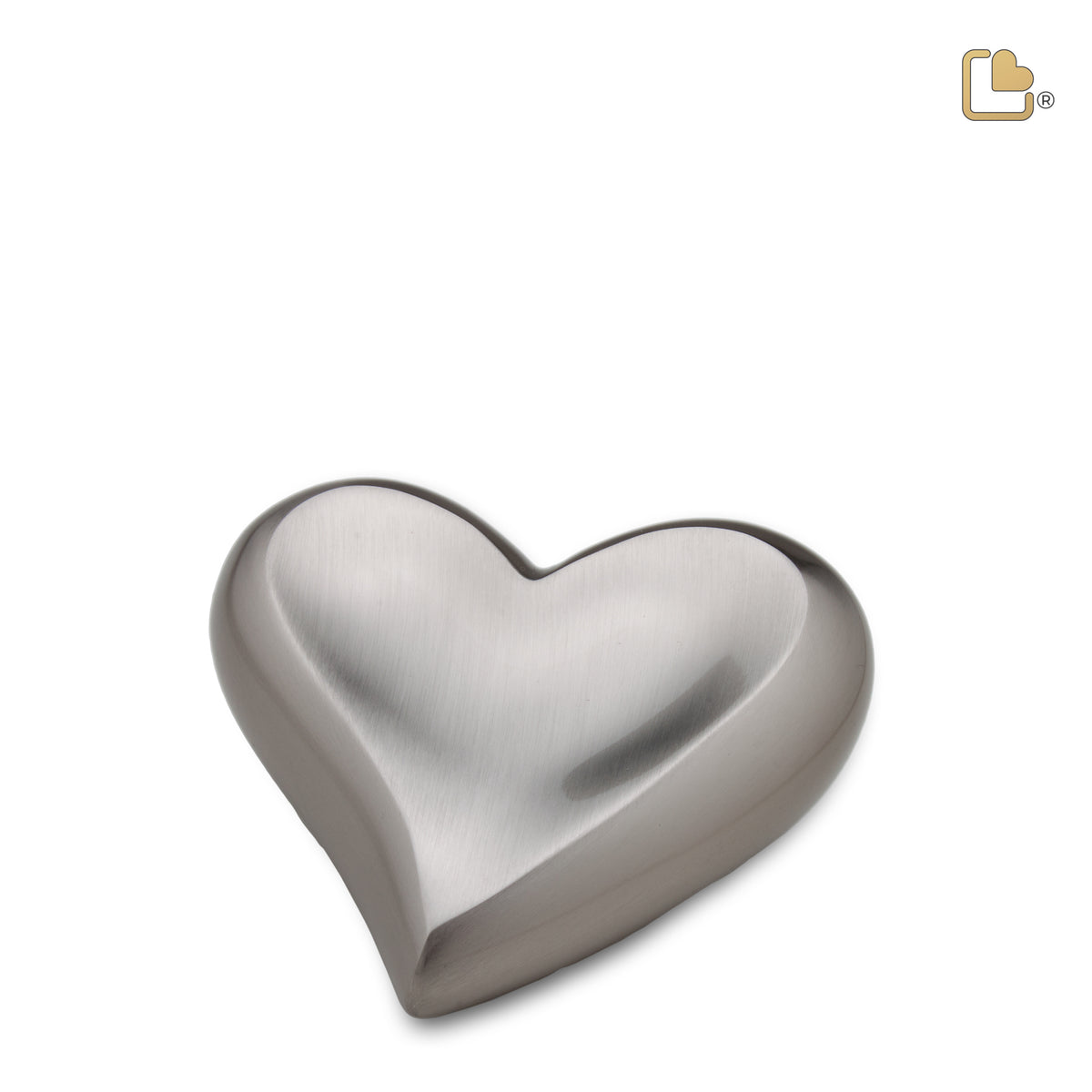 K617   Heart Keepsake Urn Bru Pewter
