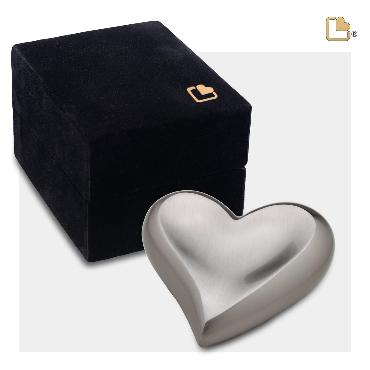 K617   Heart Keepsake Urn Bru Pewter