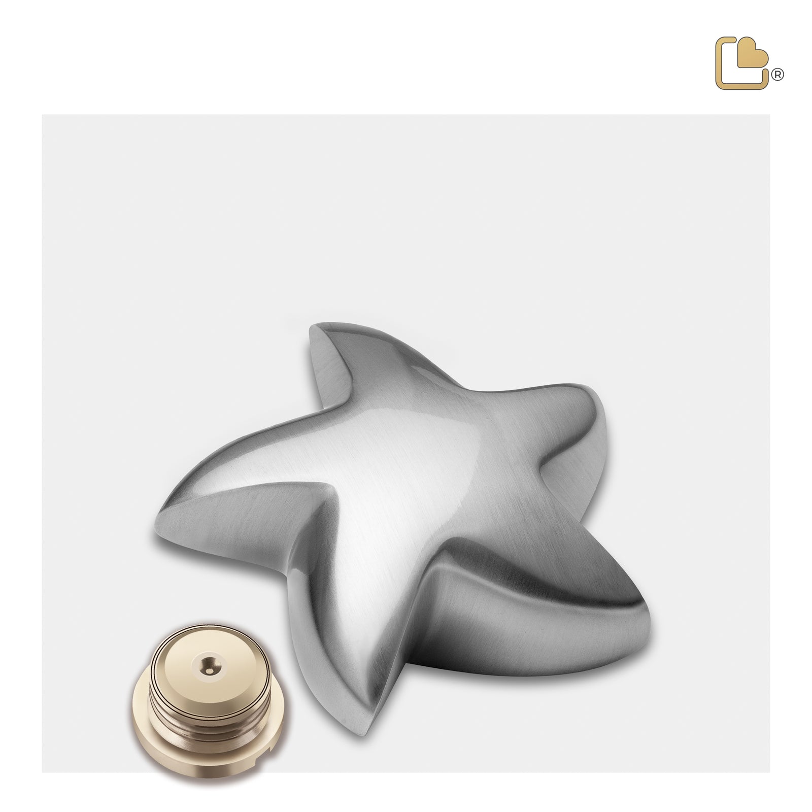 K623   Angelic Star Keepsake Urn Bru Pewter