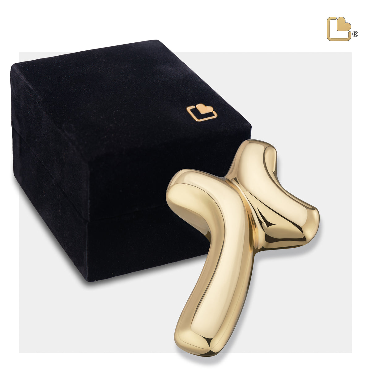 K653   ComfortCross Keepsake Urn Pol Gold