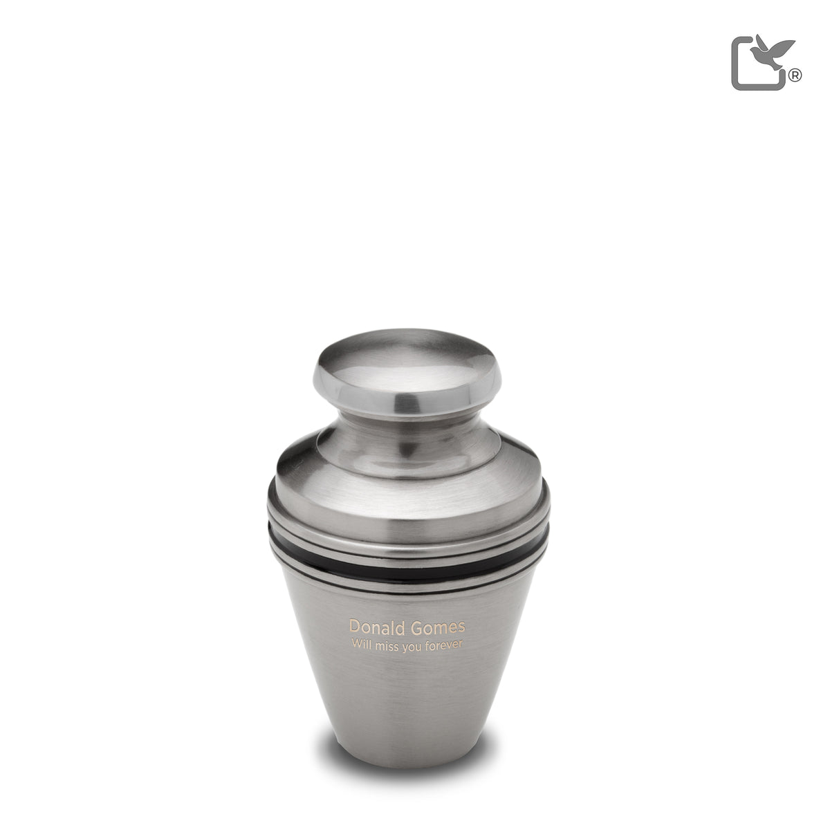 K800   Classic Vienna Keepsake Urn Bru Pewter