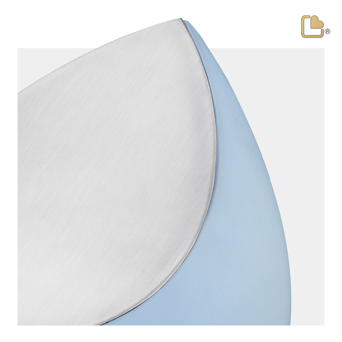 M589   Drop Medium Urn Blue & Bru Pewter