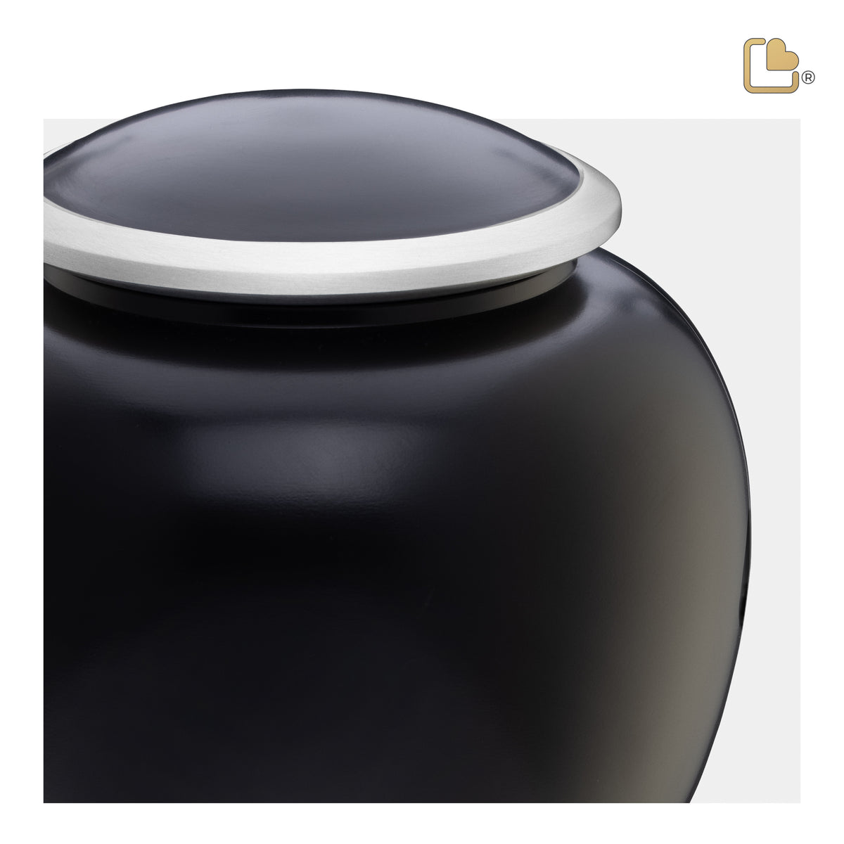 P561L   Shadow Large Pet Urn Black & Bru Pewter