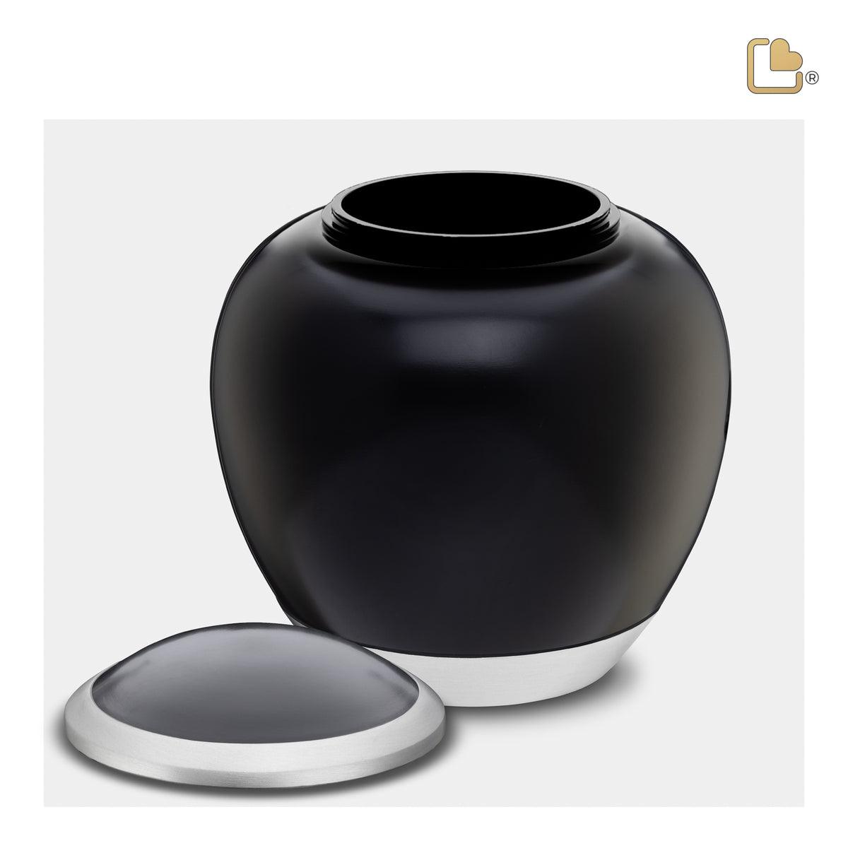 P561L   Shadow Large Pet Urn Black & Bru Pewter