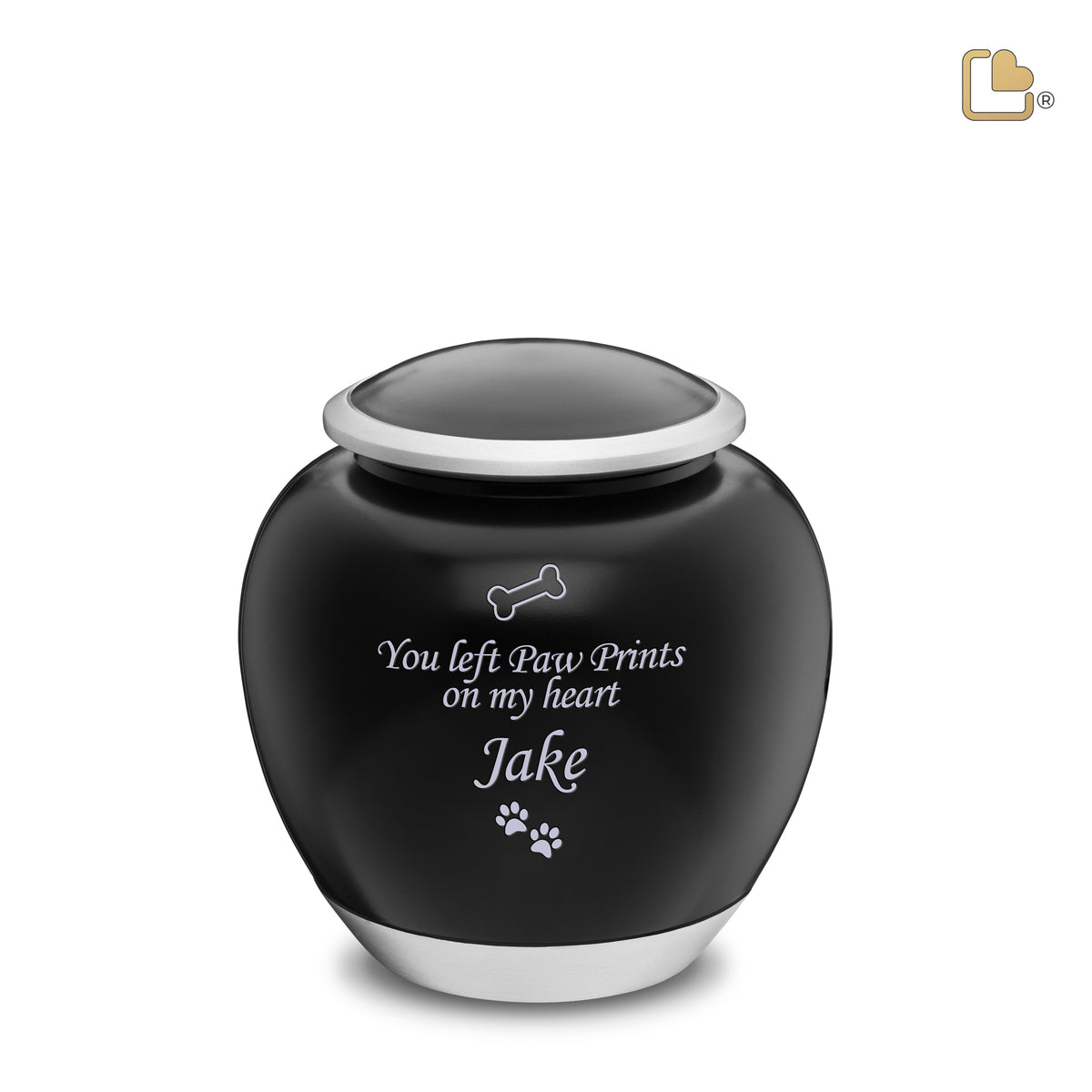 P561M   Shadow Medium Pet Urn Black &amp; Bru Pewter
