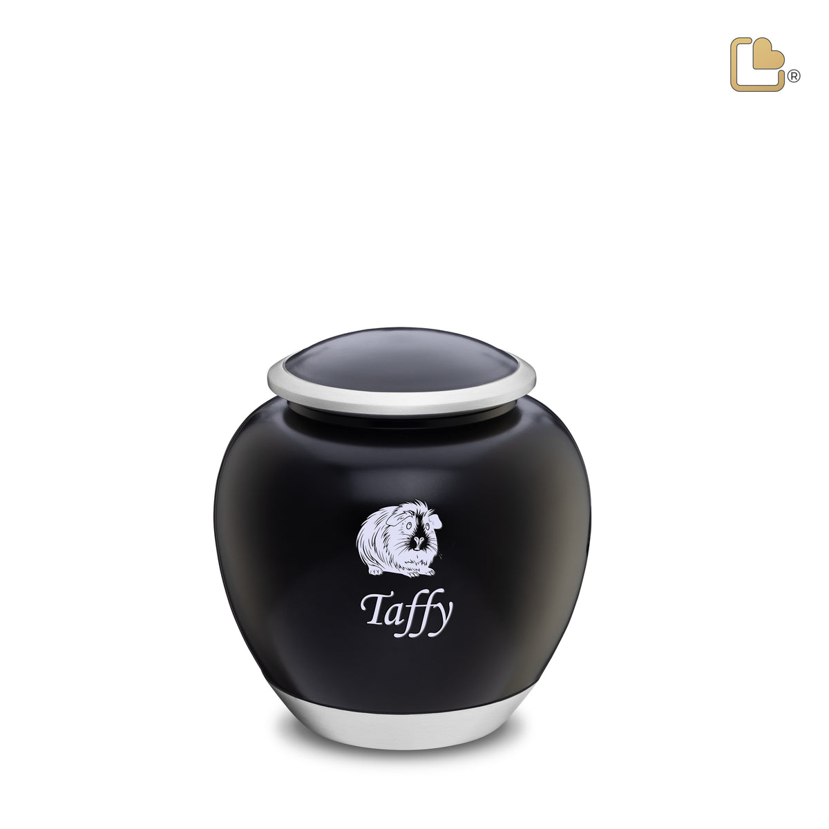 P561S   Shadow Small Pet Urn Black &amp; Bru Pewter