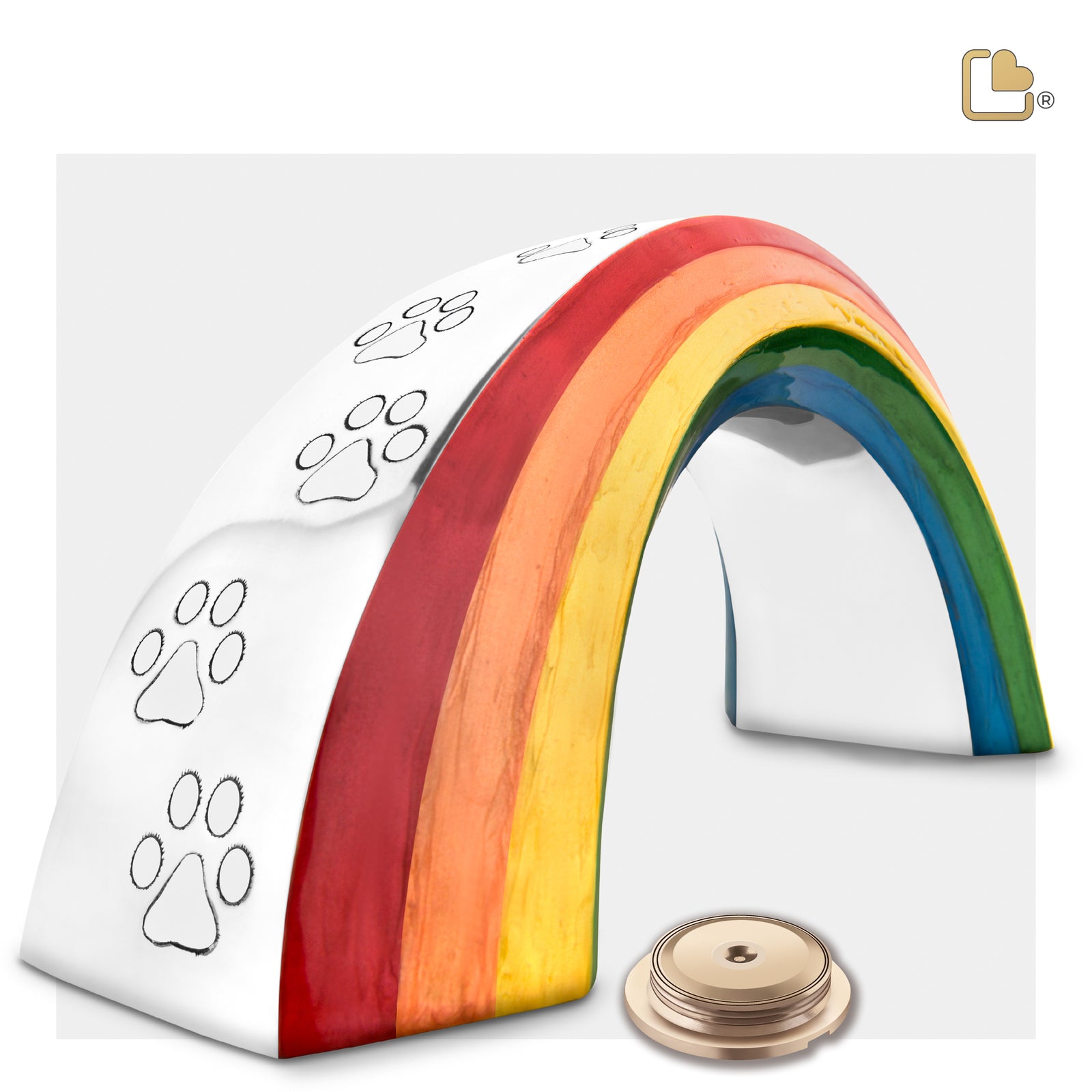 P660L   Rainbow Large Pet Urn Pol Silver