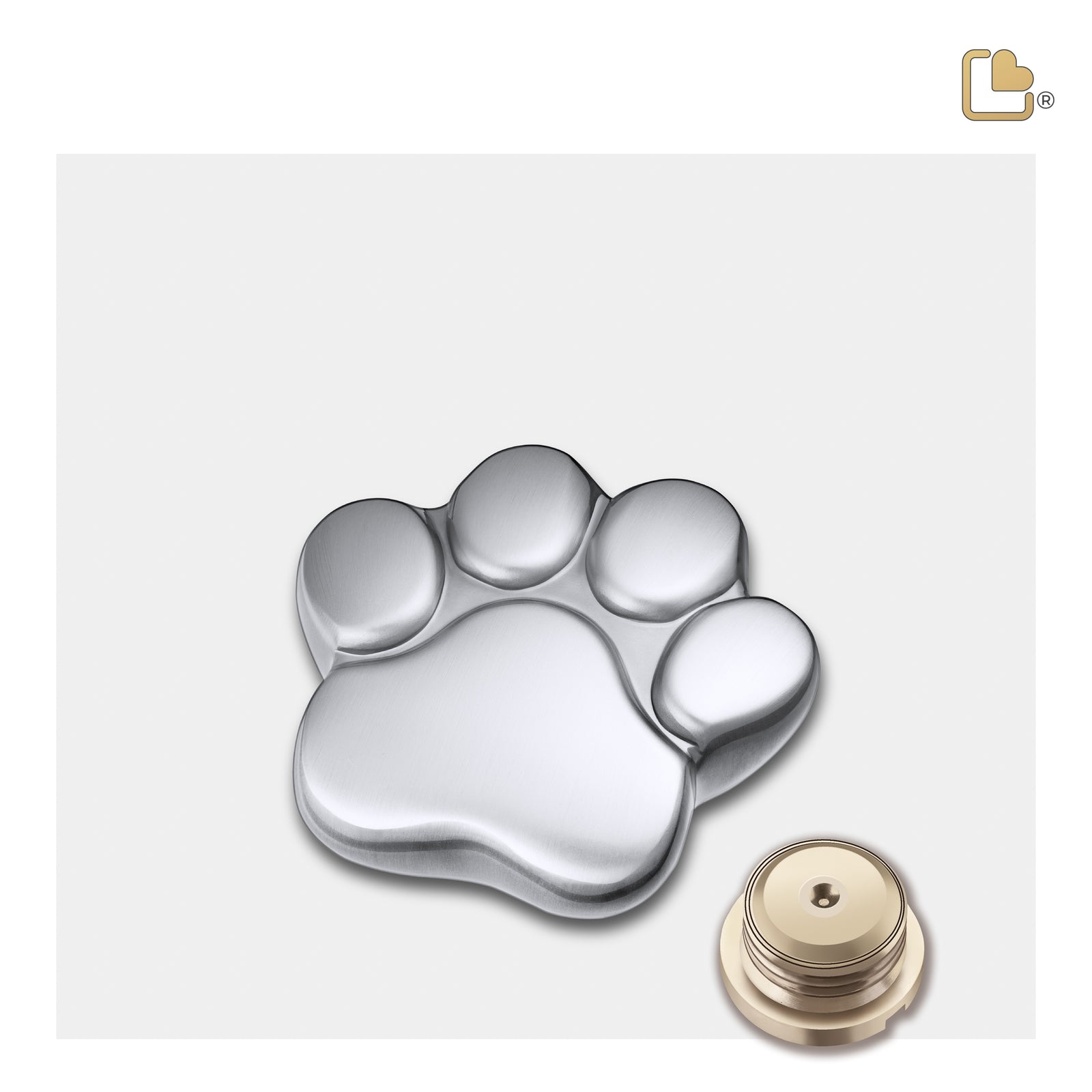 P672K   LovePaw Pet Keepsake Urn Bru Pewter