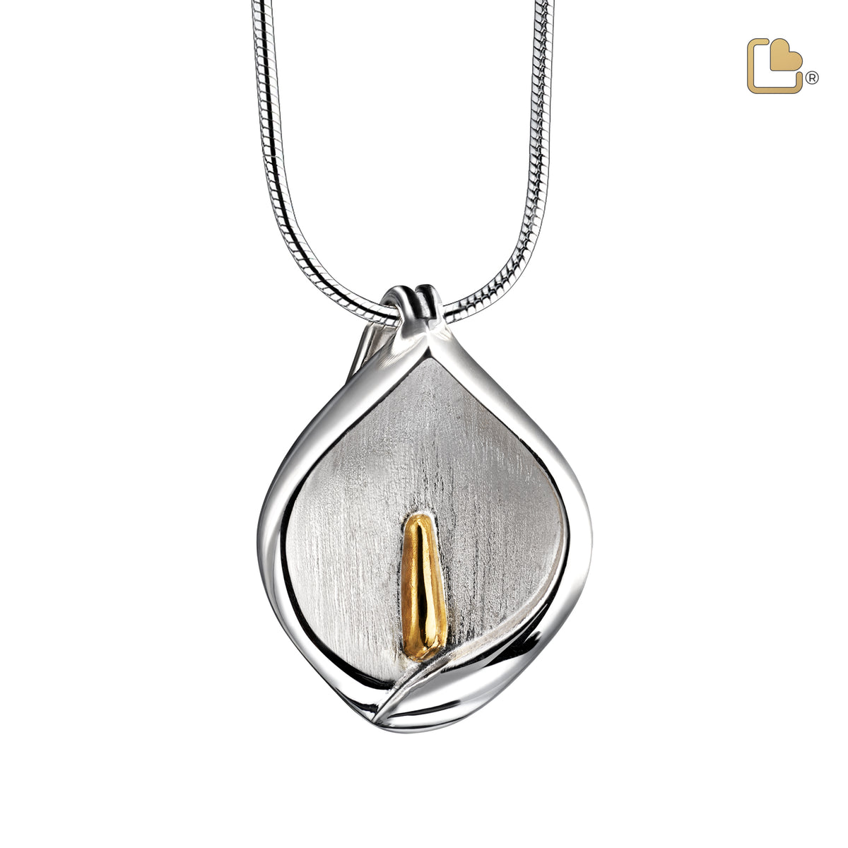 PD1210   CalaLily Ashes Pendant Bru Silver &amp; Gold Vermeil