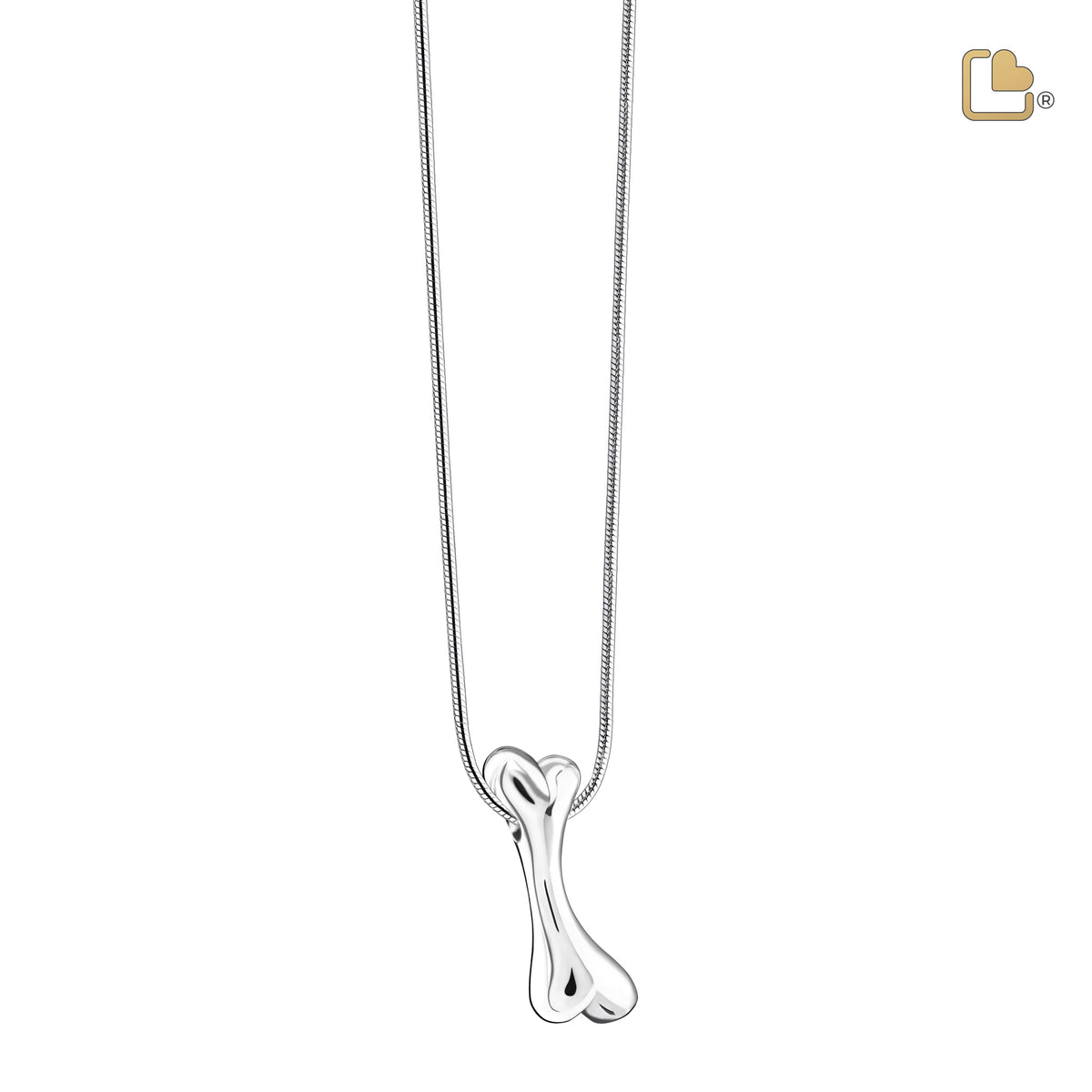 PD1410   DogBone Ashes Pendant Pol Silver