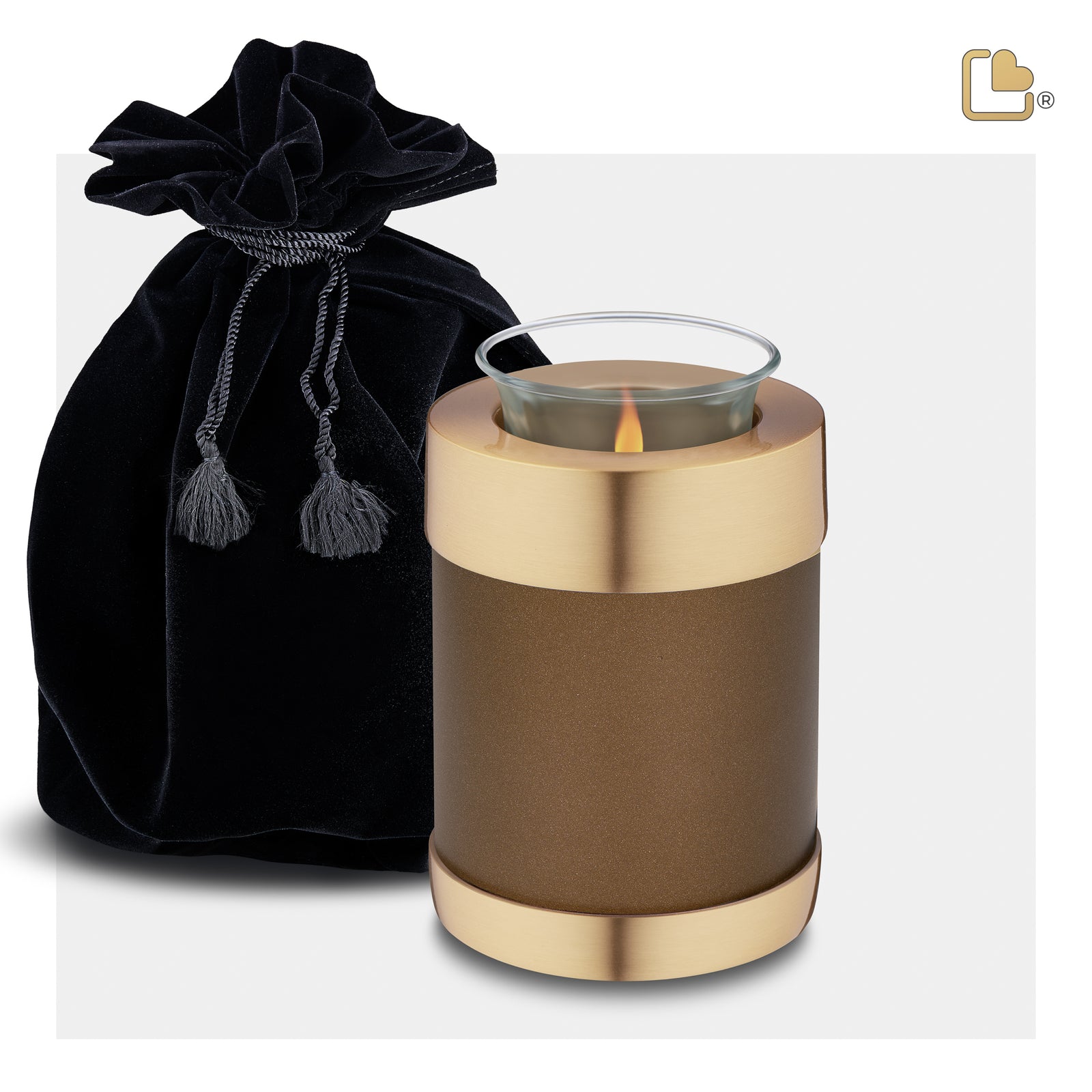 T662   Tealight Urn Auburn & Bru Gold